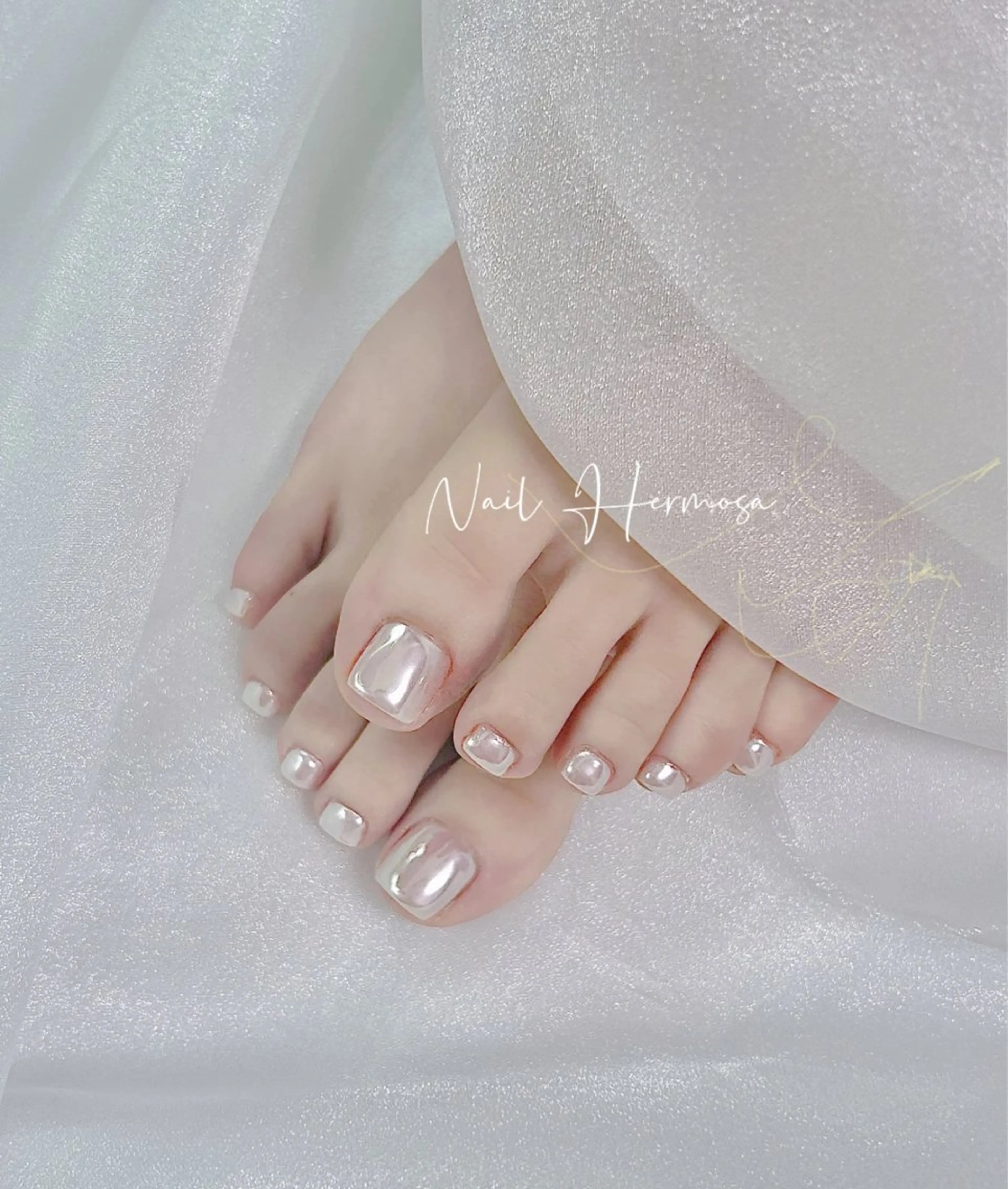 ネイル 長さ出し フラッシュネイル フットネイル ジェルネイル マグネットネイル フットネイル ネイル エルモサのネイルデザイン