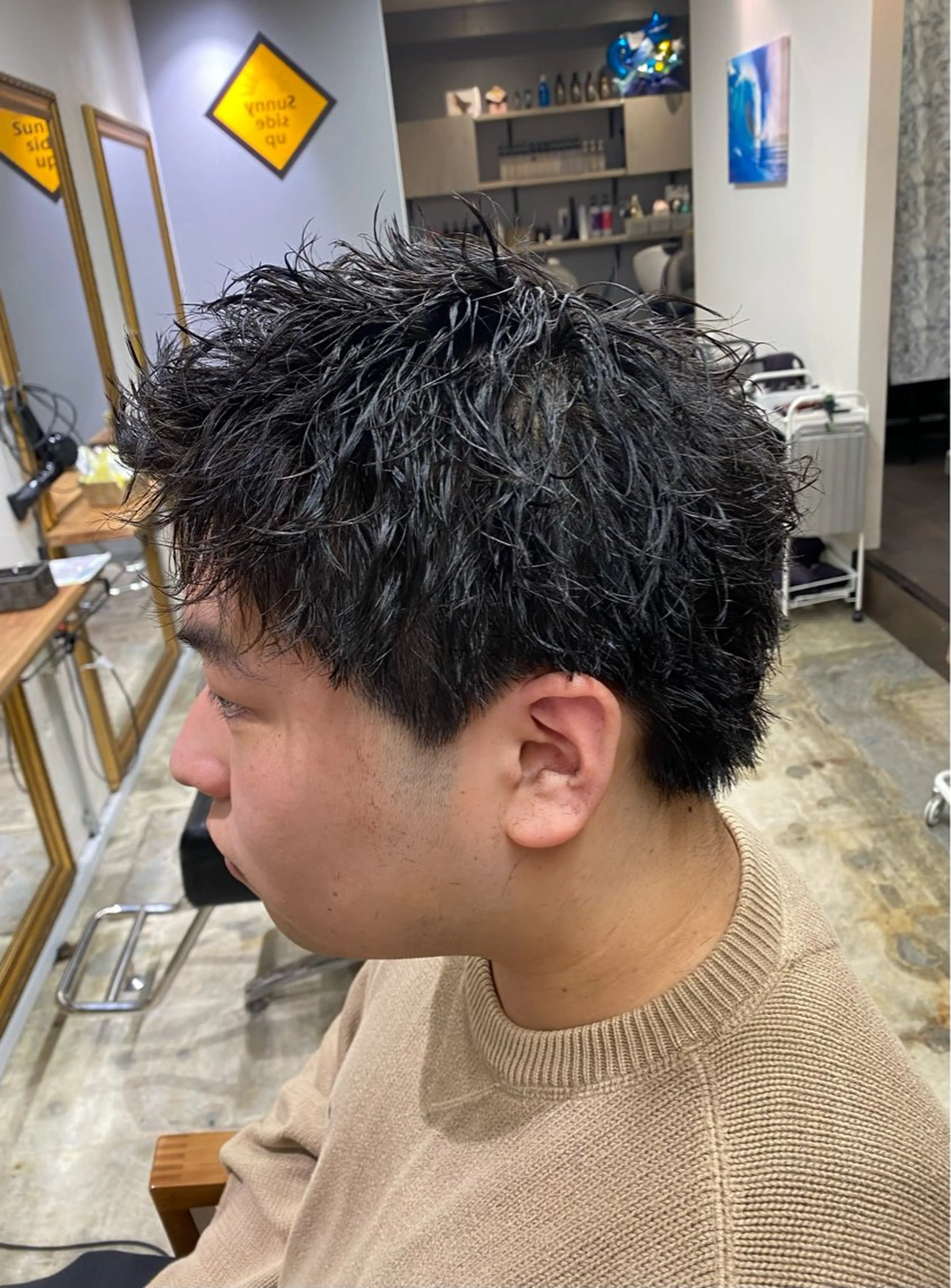 パーマ メンズ フェザーパーマ メンズパーマ スパイキーショート メンズツイストパーマ 波巻きパーマ カット パーマ トリートメント 🌴パーマオタク🌴 長谷川　諒佑🌈のヘアスタイル