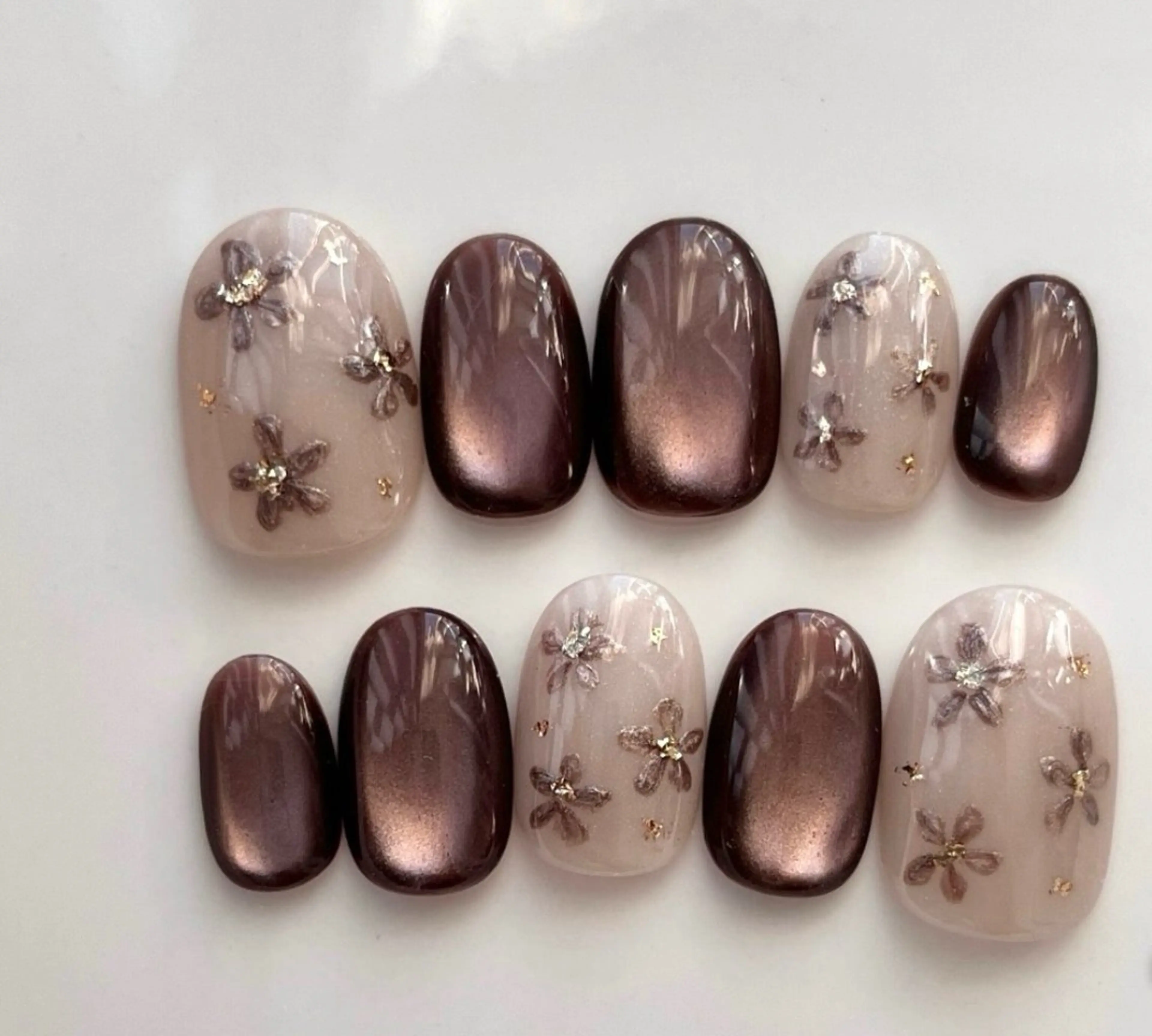 ネイル 韓国ネイル 持ち込み ニュアンスネイル ネイルチップ ハンドネイル ANA.CHUO 本川越店舗のネイルデザイン