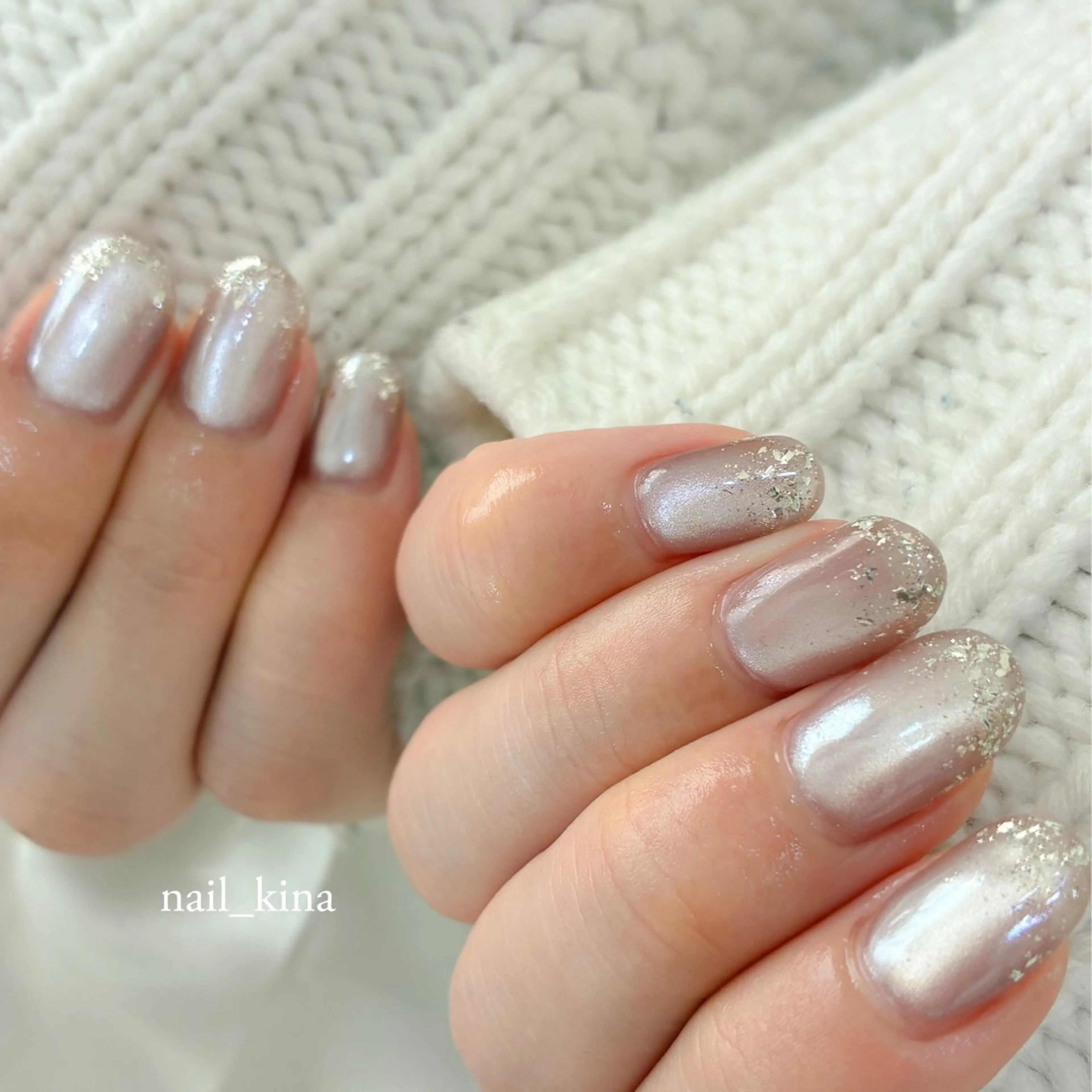ネイル ジェルネイル マグネットネイル パラジェル 冬ネイル クリスマス nail_ kinaのネイルデザイン