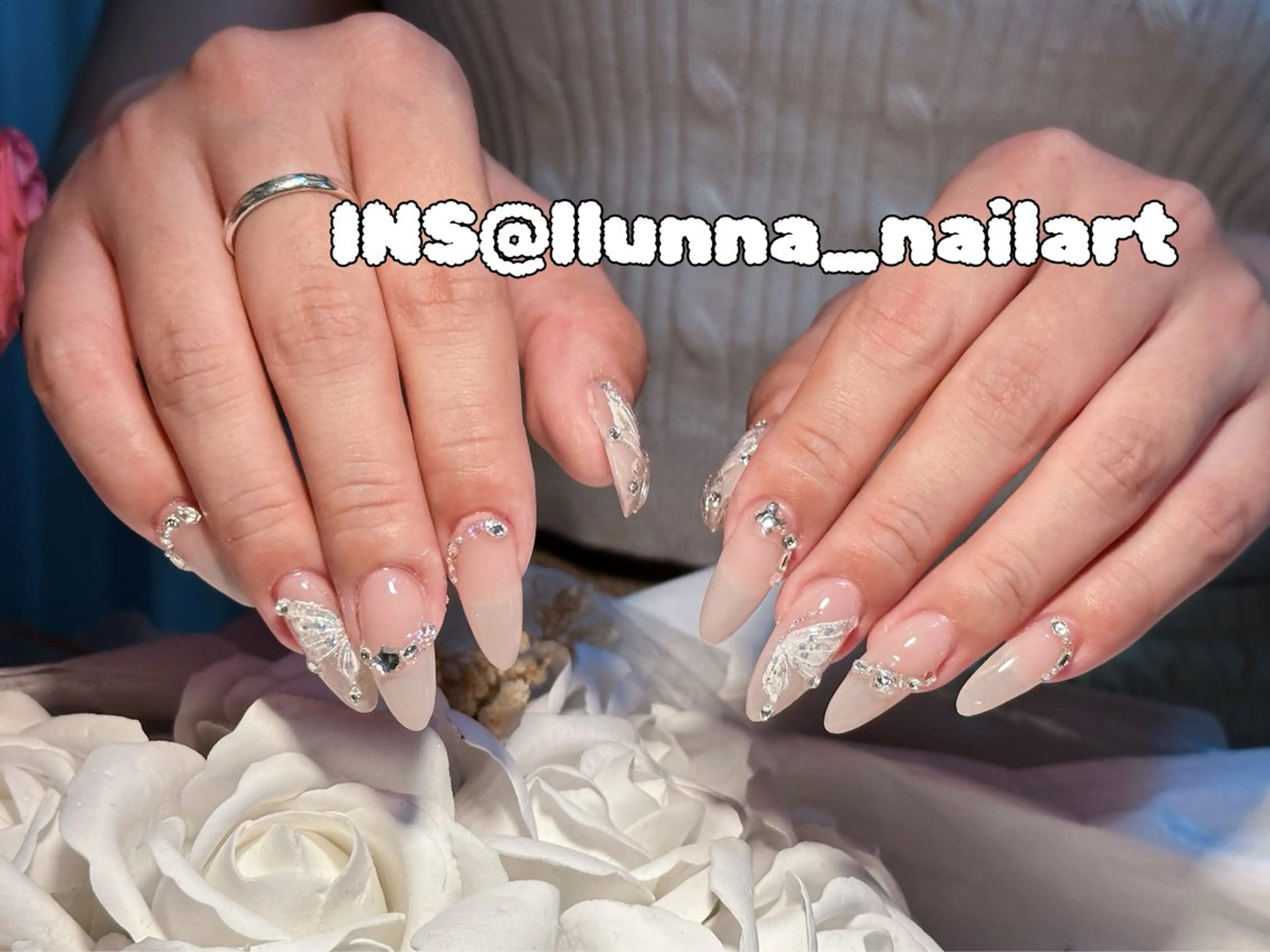 ネイル ストーンネイル ハンドネイル Cleopatra  Nail Salon所属・Cleopatra ♡ルナのネイルデザイン