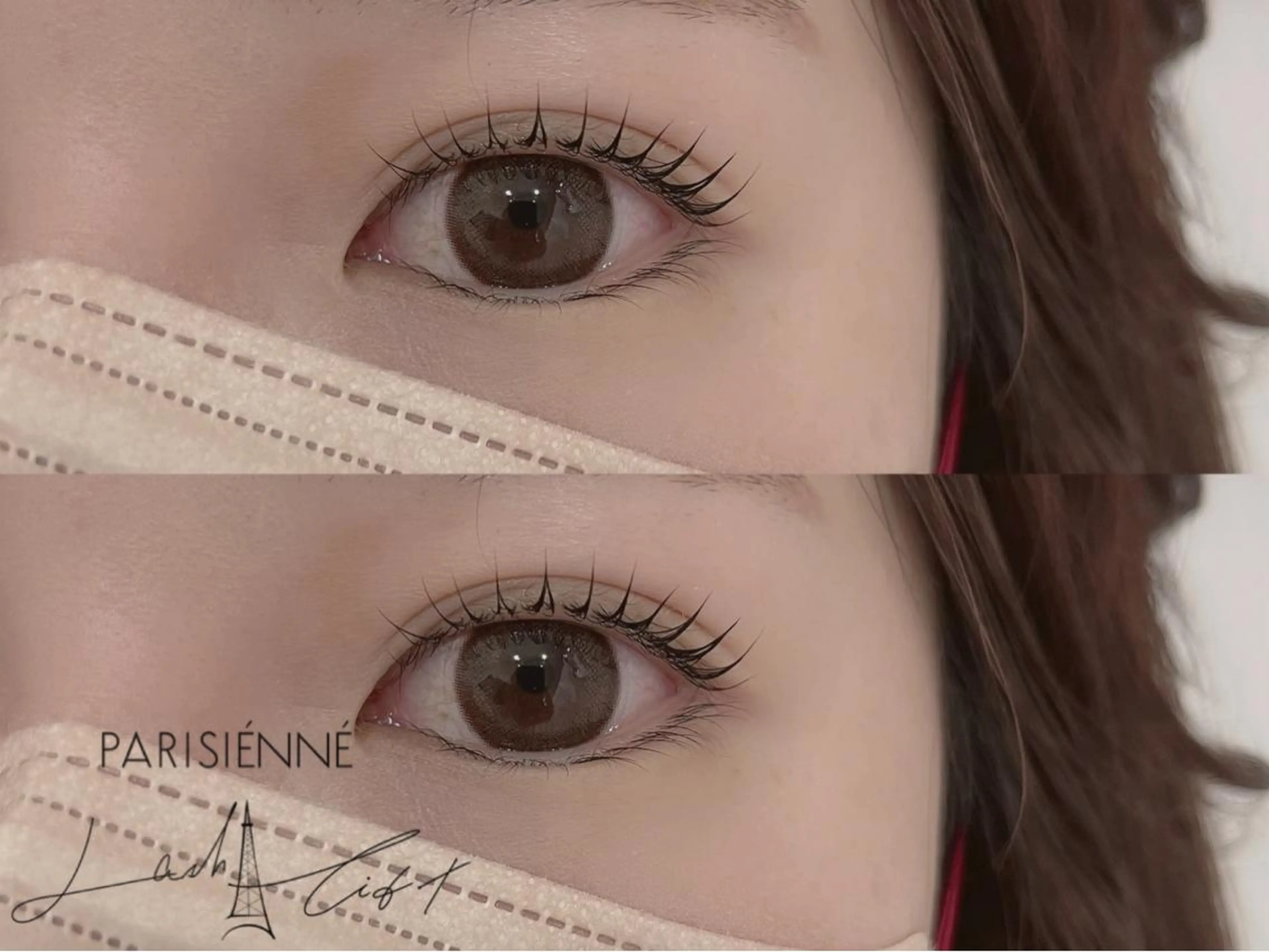 マツエク・マツパ パリジェンヌラッシュリフト MAQUM𖤐 Satsumiのマツエク・マツパデザイン