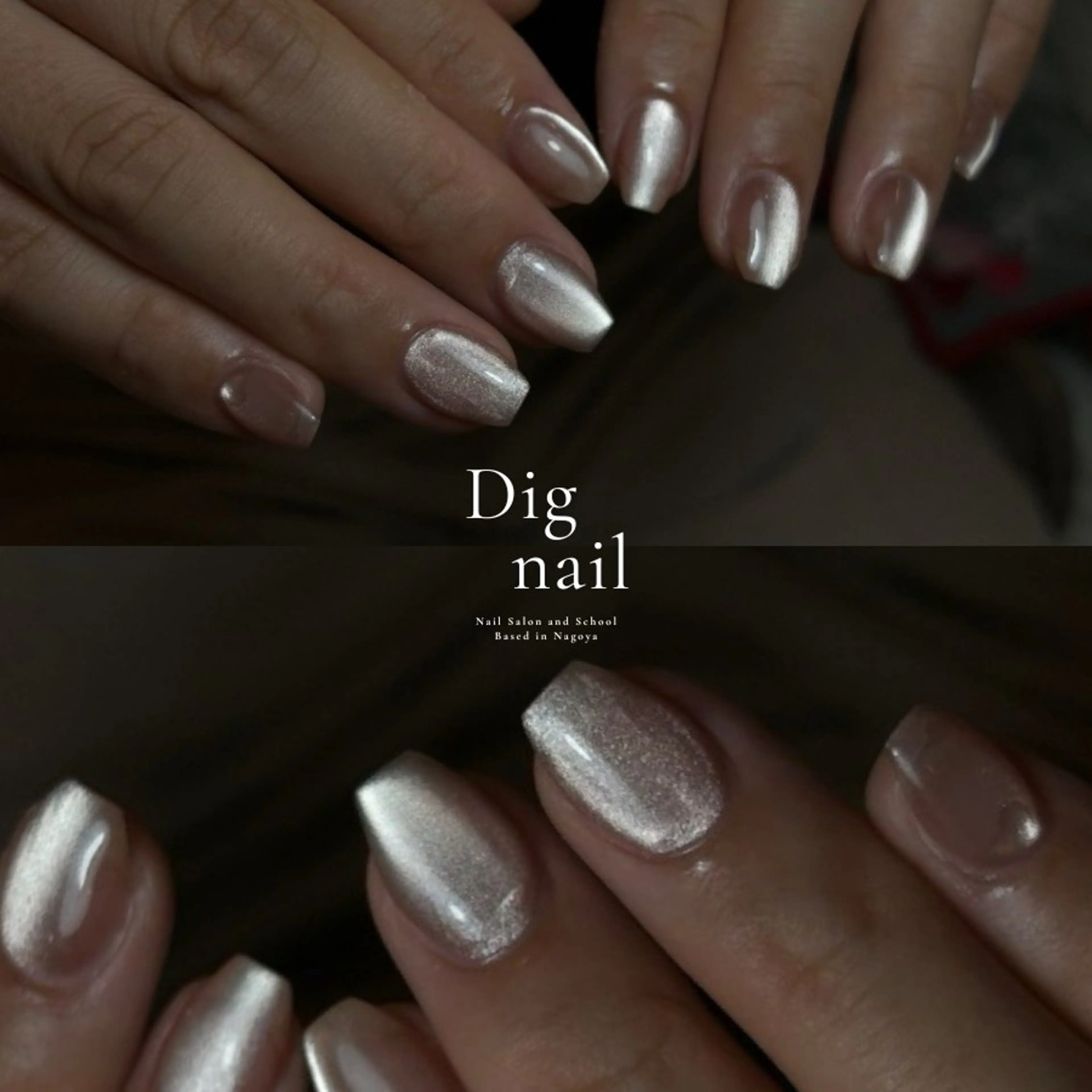 ネイル 長さ出し フラッシュネイル ジェルネイル 韓国ネイル マグネットネイル ハンドネイル D.d Reinaのネイルデザイン