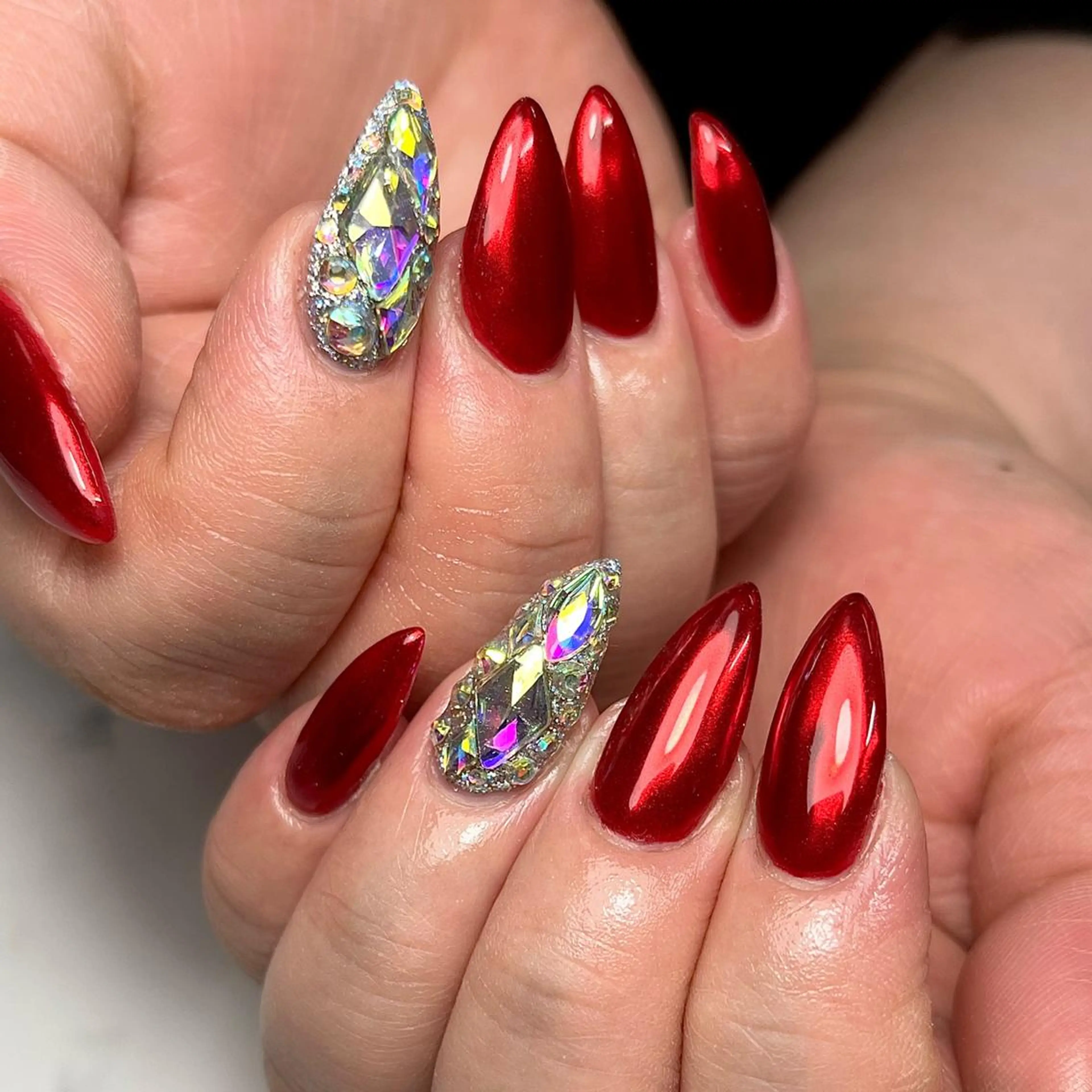 ネイル アートネイル ジェルネイル キラキラネイル 韓国ネイル ミラーネイル ハンドネイル NAIL NOWのネイルデザイン