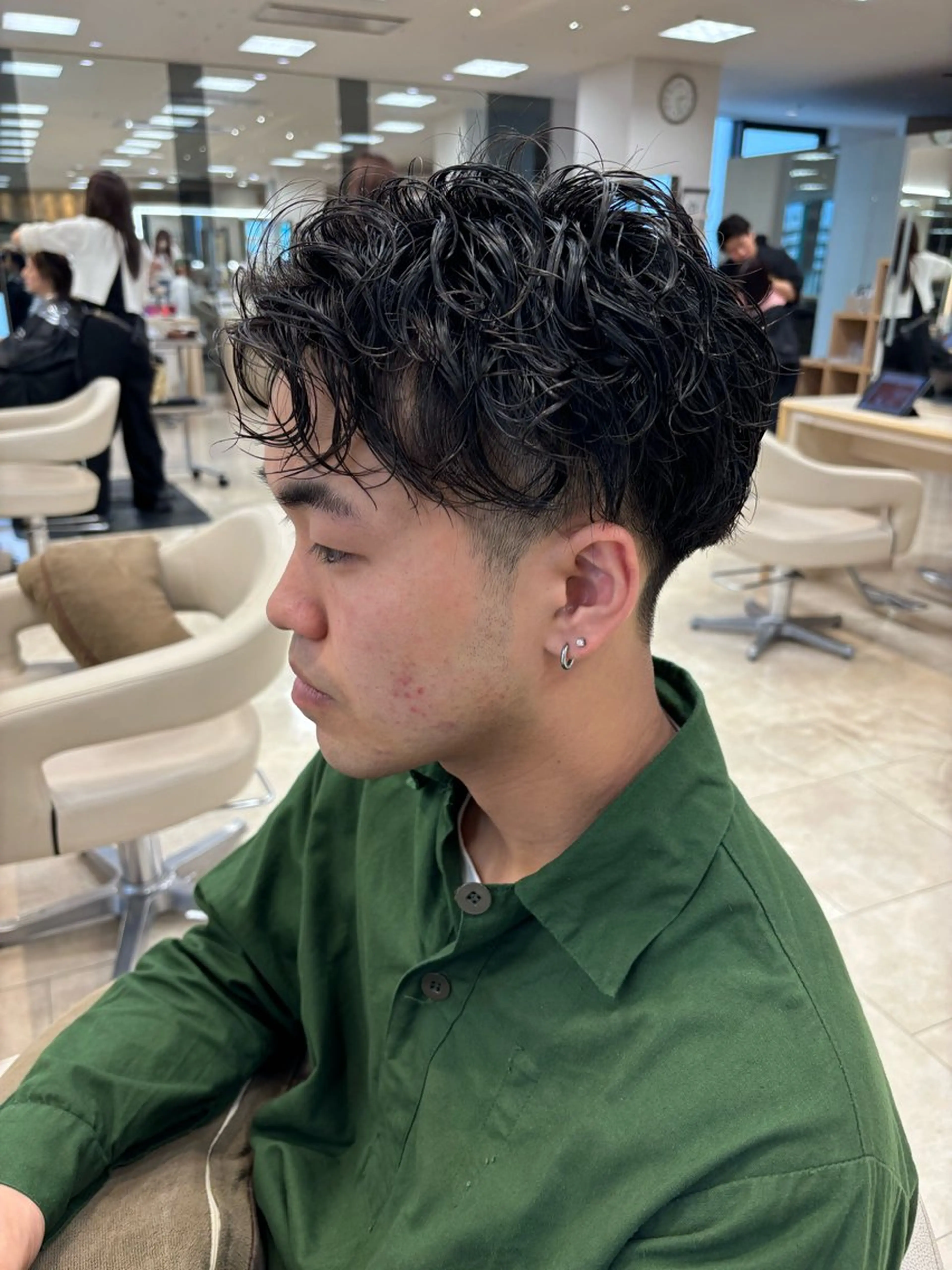 パーマ メンズ カット パーマ 湘南/メンズパーマ/ ハイライト/ユチカのヘアスタイル