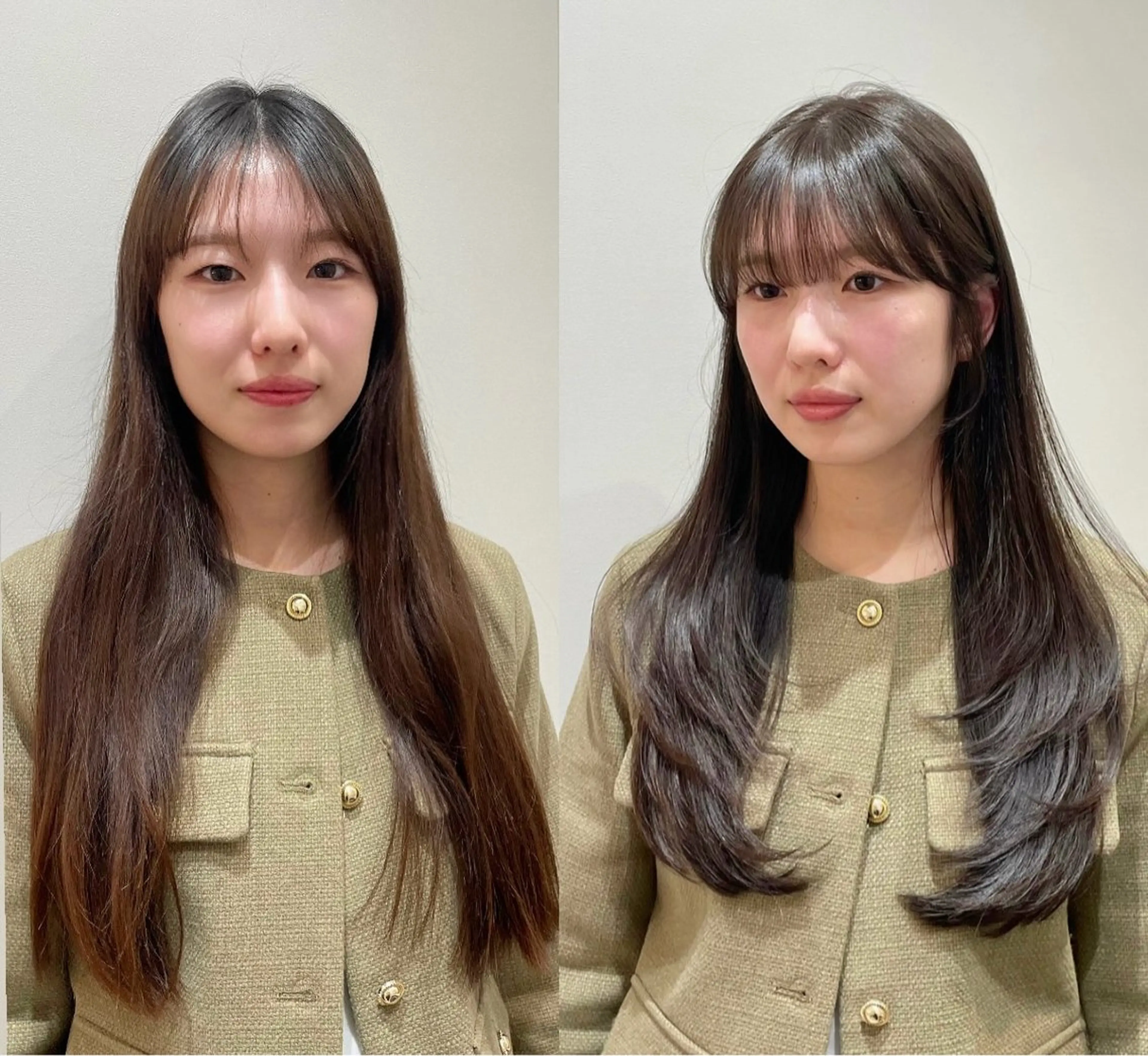 ロング ハッシュカット 韓国風ヘア レイヤーカット ロング カット ヘアカラー トリートメント ❤︎︎韓国ヘア❤︎︎ 𝑺𝒉𝒊𝒉𝒐のヘアスタイル