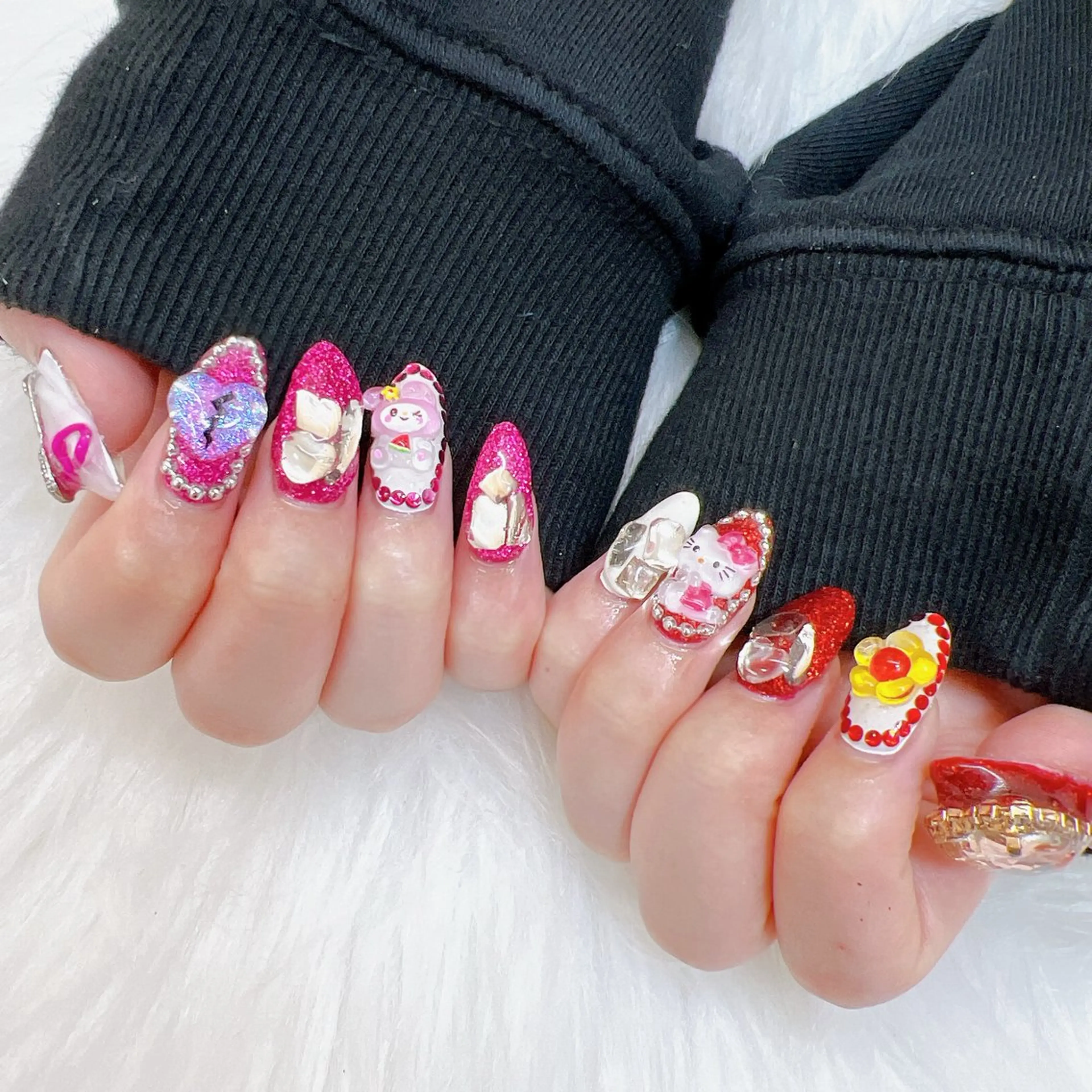 オフ無料✨ネイルデザインやり放題💅150分コース💋パーツつけ放題＆カラー選び放題¥¥9980の写真