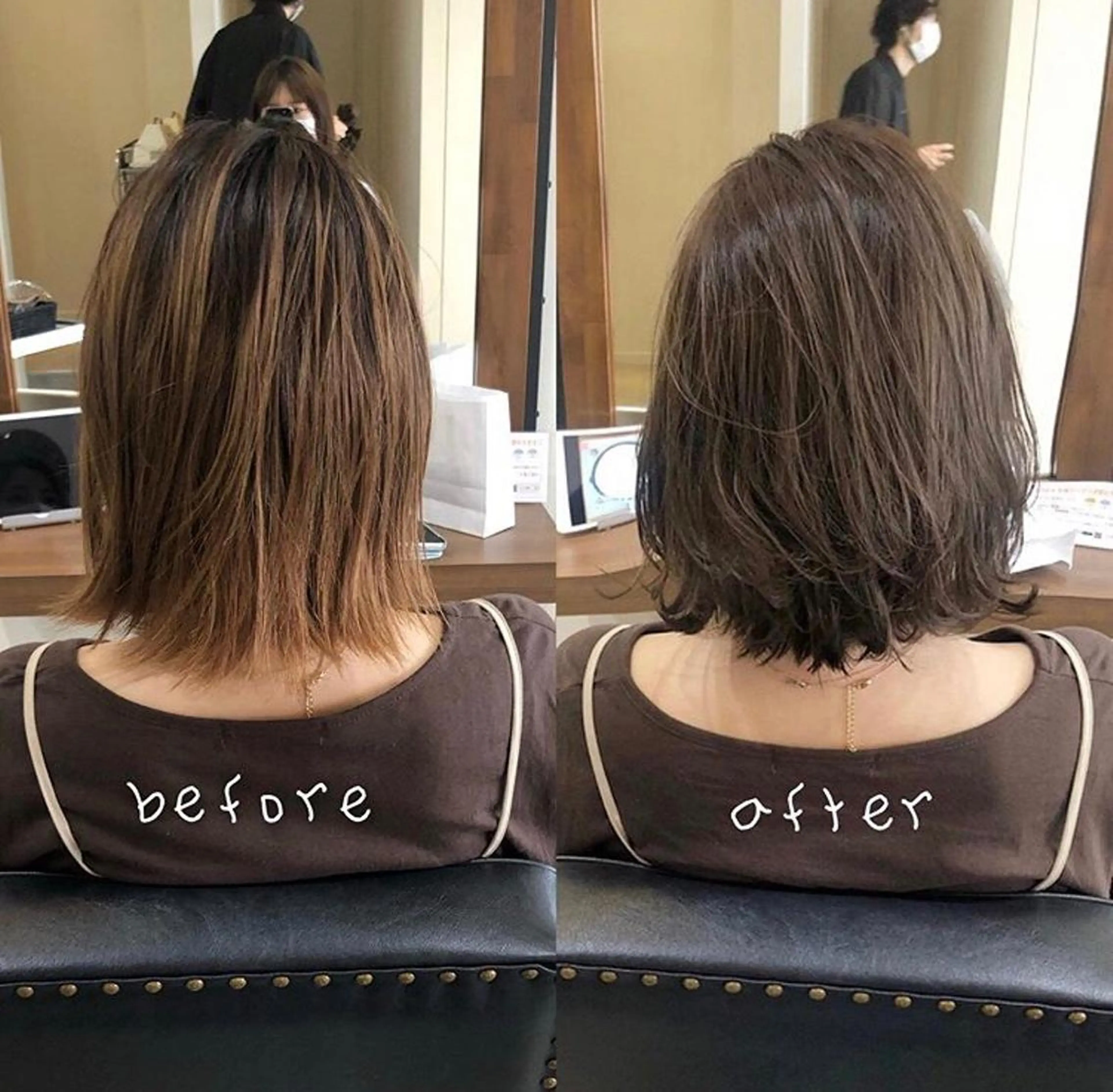 ミディアム カラー ベージュカラー 透明感カラー グレージュ 💫期間限定価格💫 似合わせカット🧚のヘアスタイル