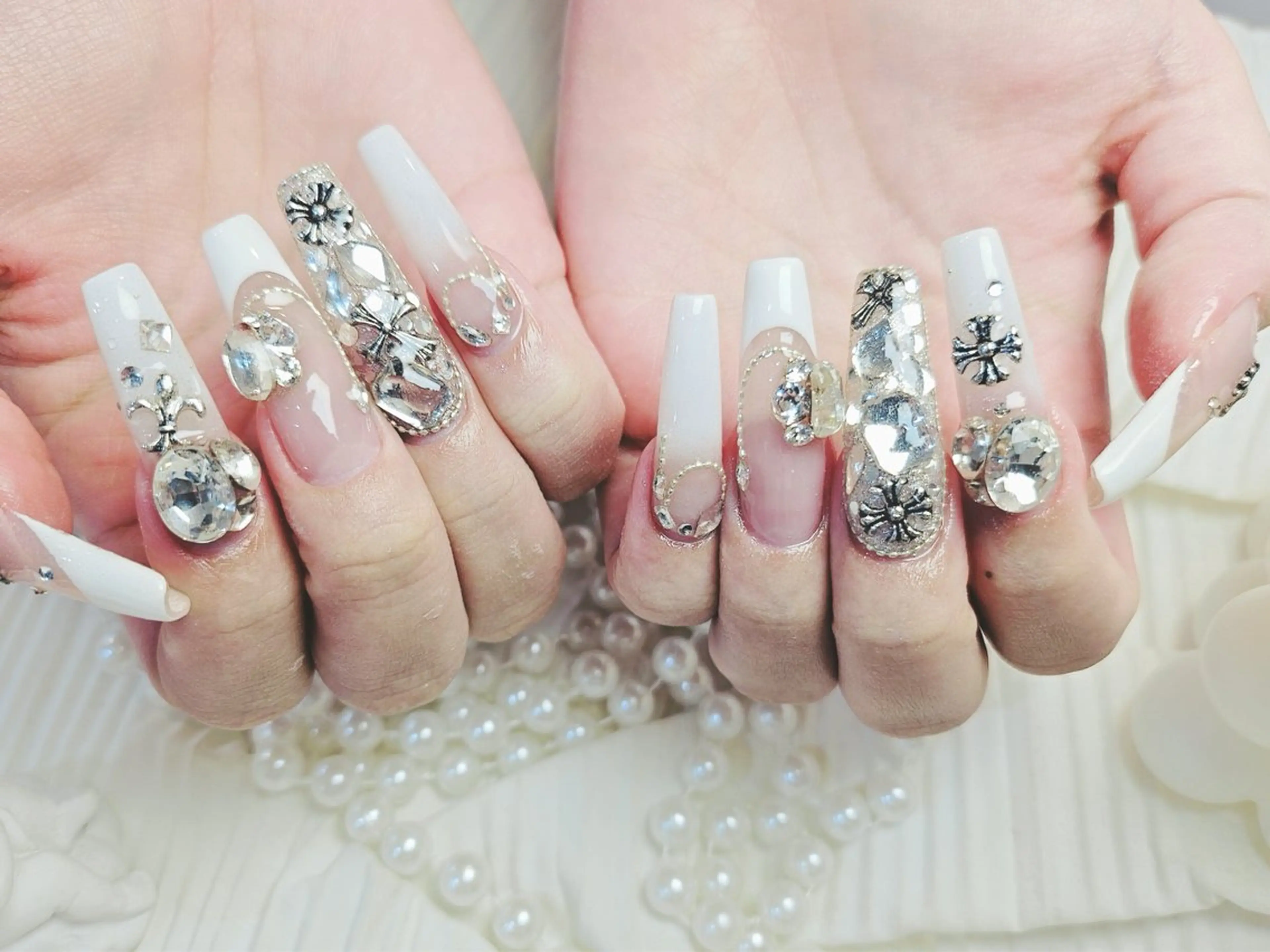 ネイル アートネイル フットネイル ジェルネイル ハート マグネットネイル Babarla Nailのネイルデザイン