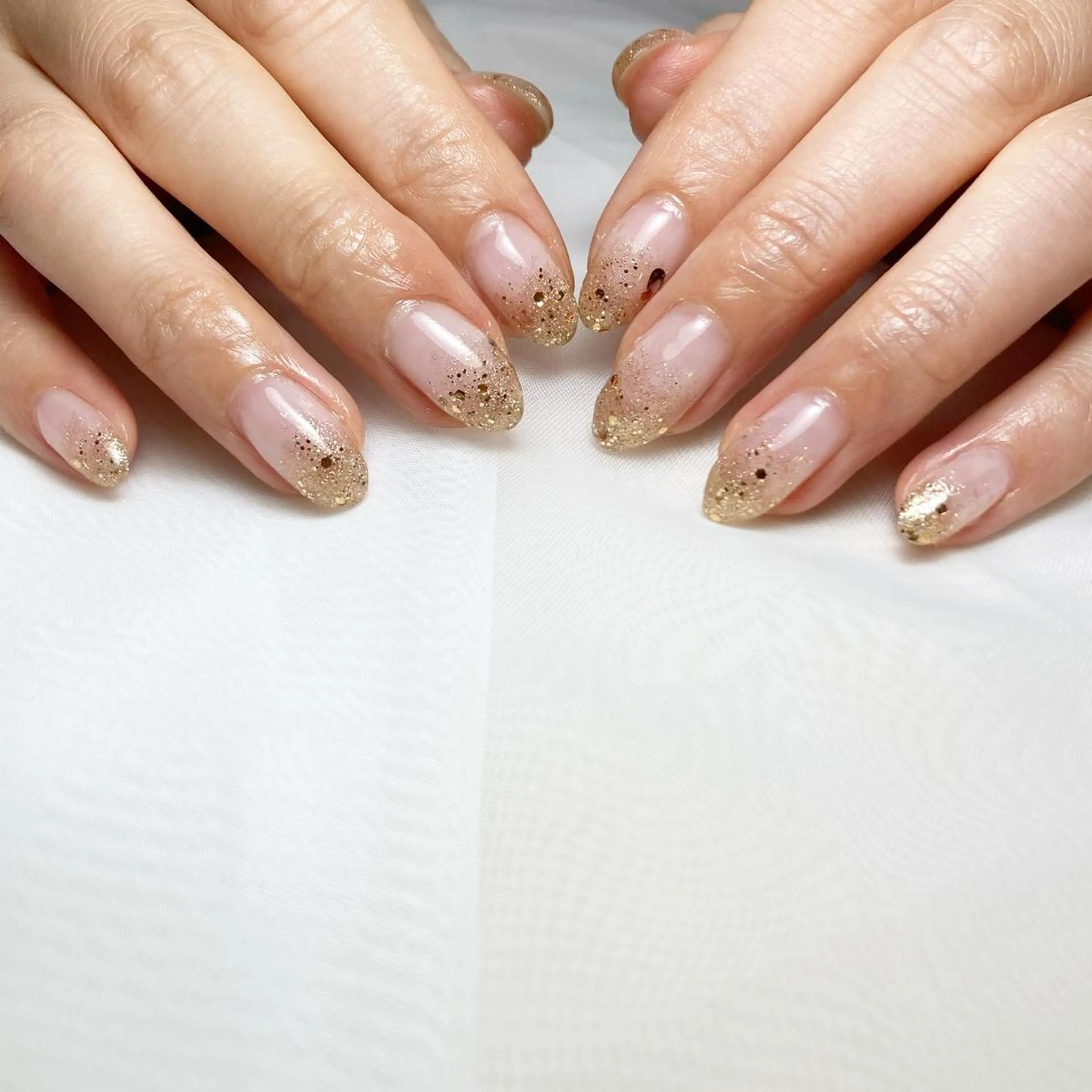 ネイル ラメ(グリッター) ラメグラデーション Emo nailのネイルデザイン