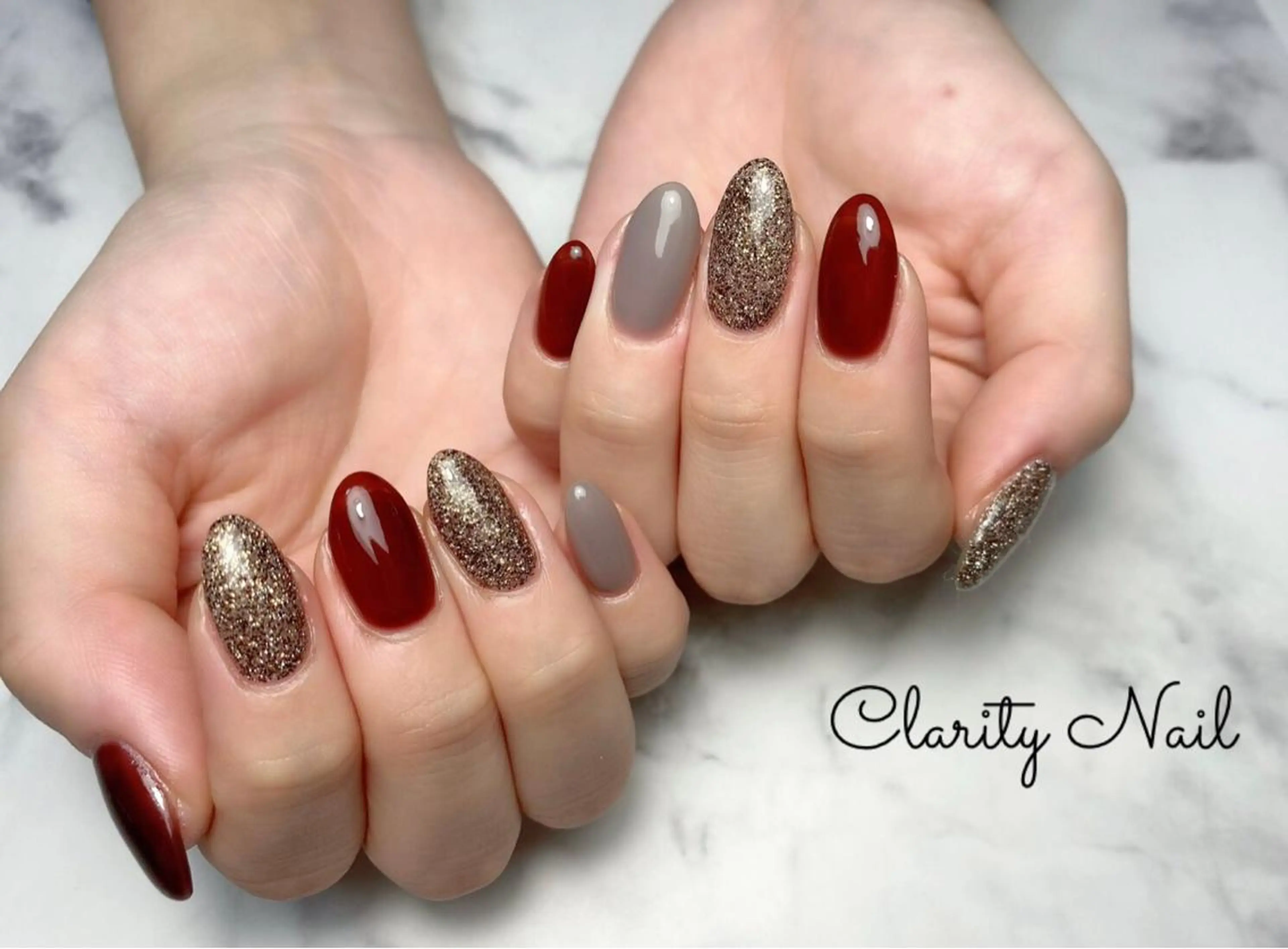 ネイル フラッシュネイル ラメ(グリッター) ワンカラーネイル ハンドネイル Clarity Nailのネイルデザイン