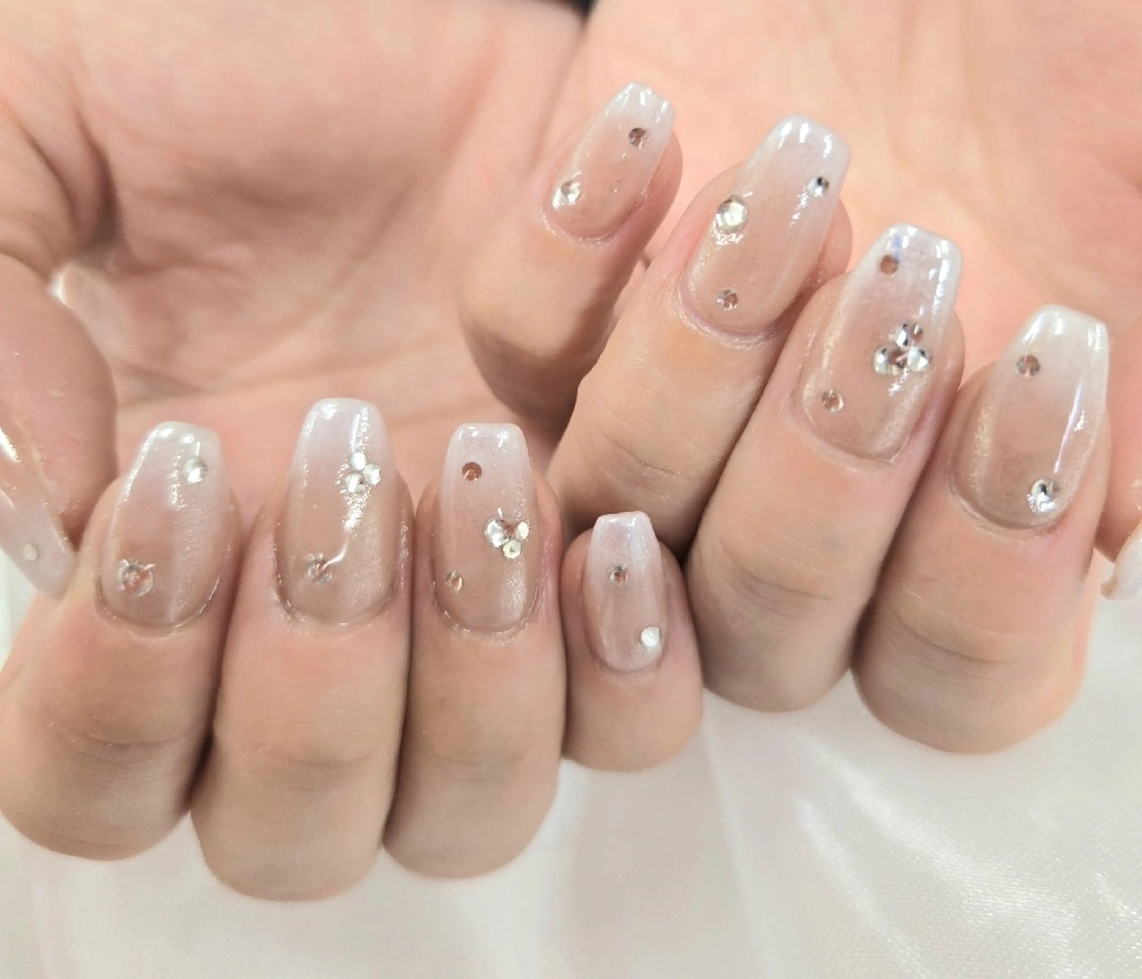 ネイル アートネイル オーロラネイル チークネイル ジェルネイル グラデーション ハンドネイル 河野ちえ (雑誌掲載サロン)のネイルデザイン