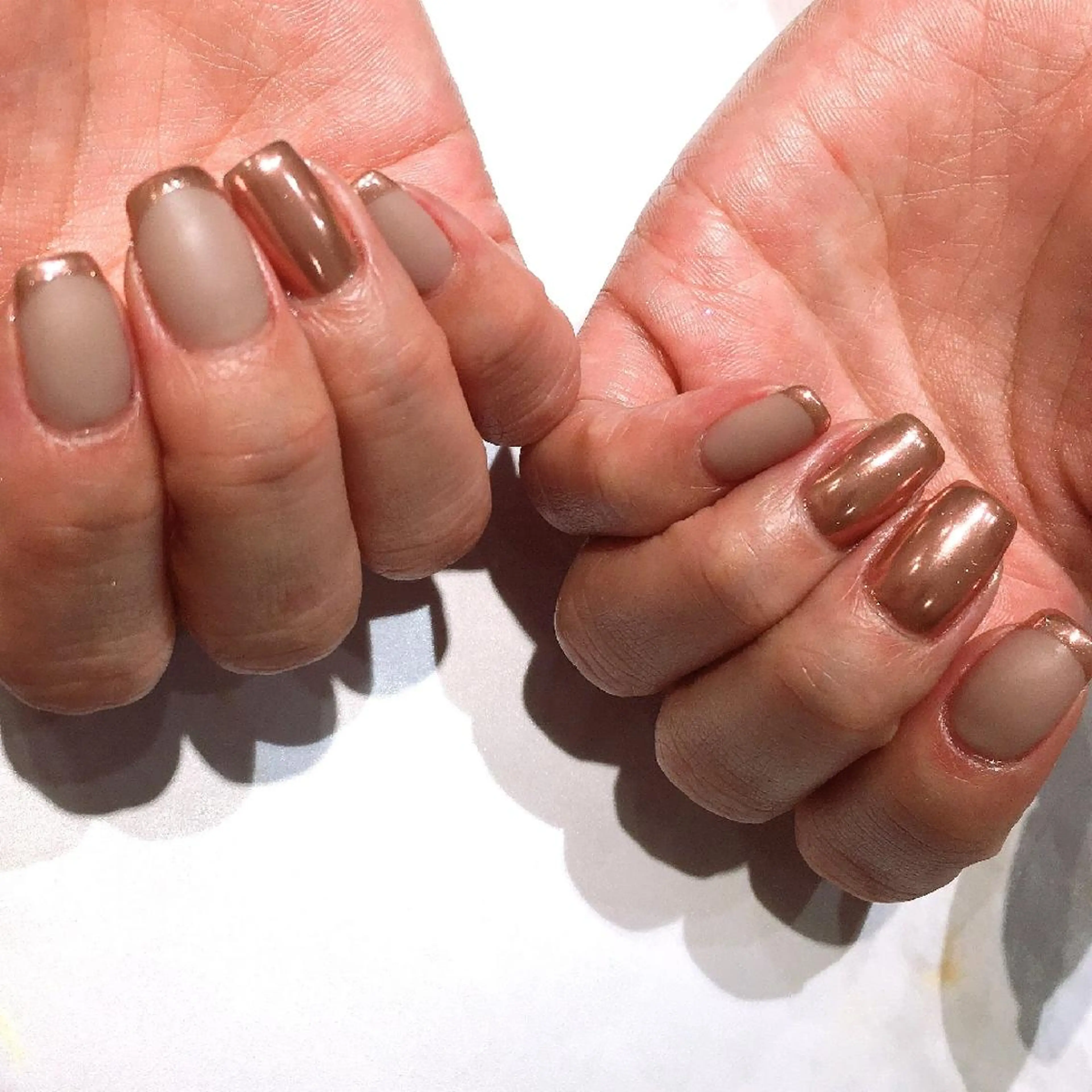 ネイル フレンチネイル ミラーネイル L’atelier Nenuphar所属・nénuphar misaのネイルデザイン