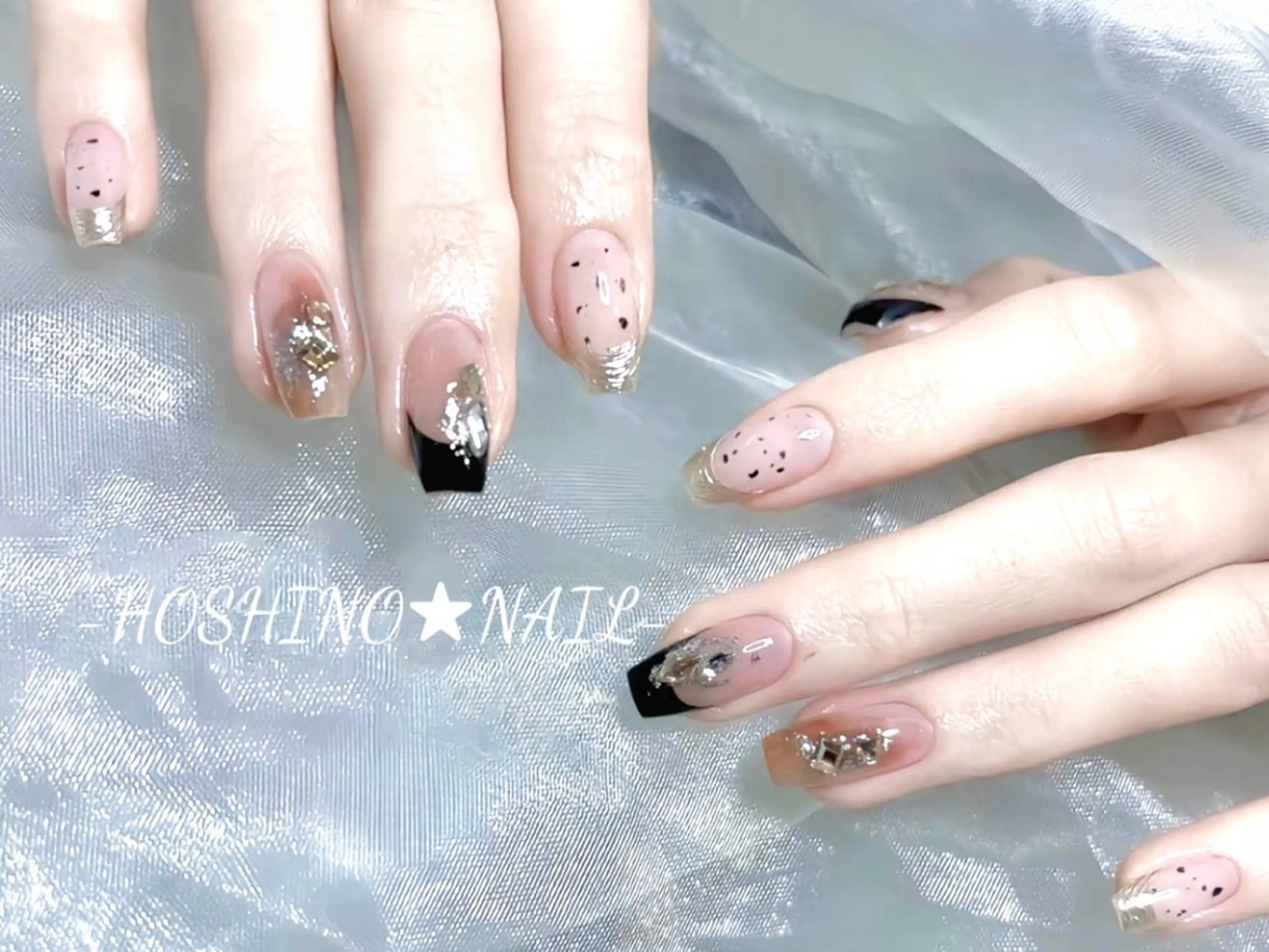 ネイル 長さ出し フットネイル ジェルネイル 韓国ネイル マグネットネイル ハンドネイル ★HOSHINO NAIL★新宿店のネイルデザイン