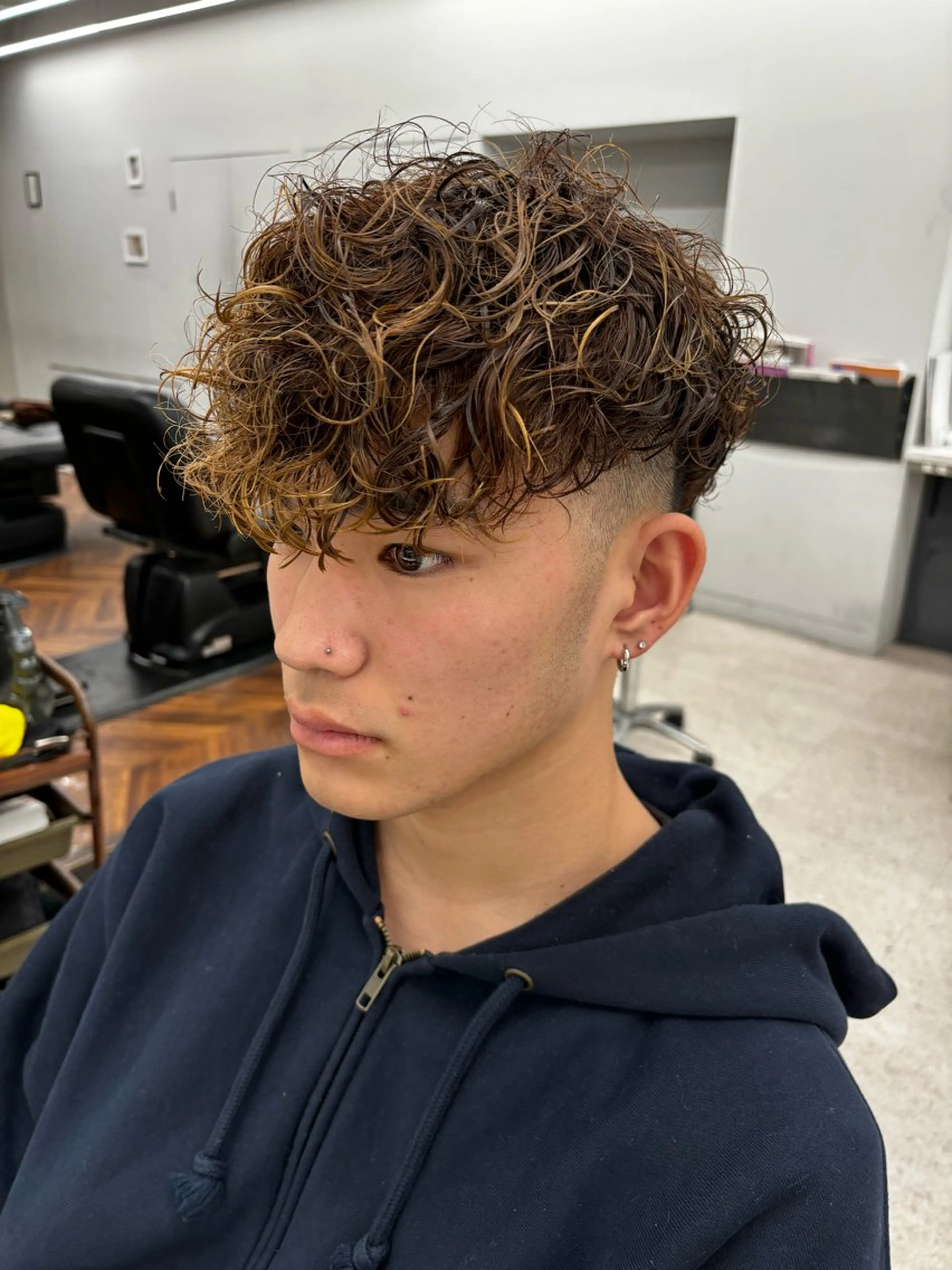 パーマ メンズ スペインカール カット パーマ 🍐シャドウパーマ メンズ特化/守岡🍐のヘアスタイル