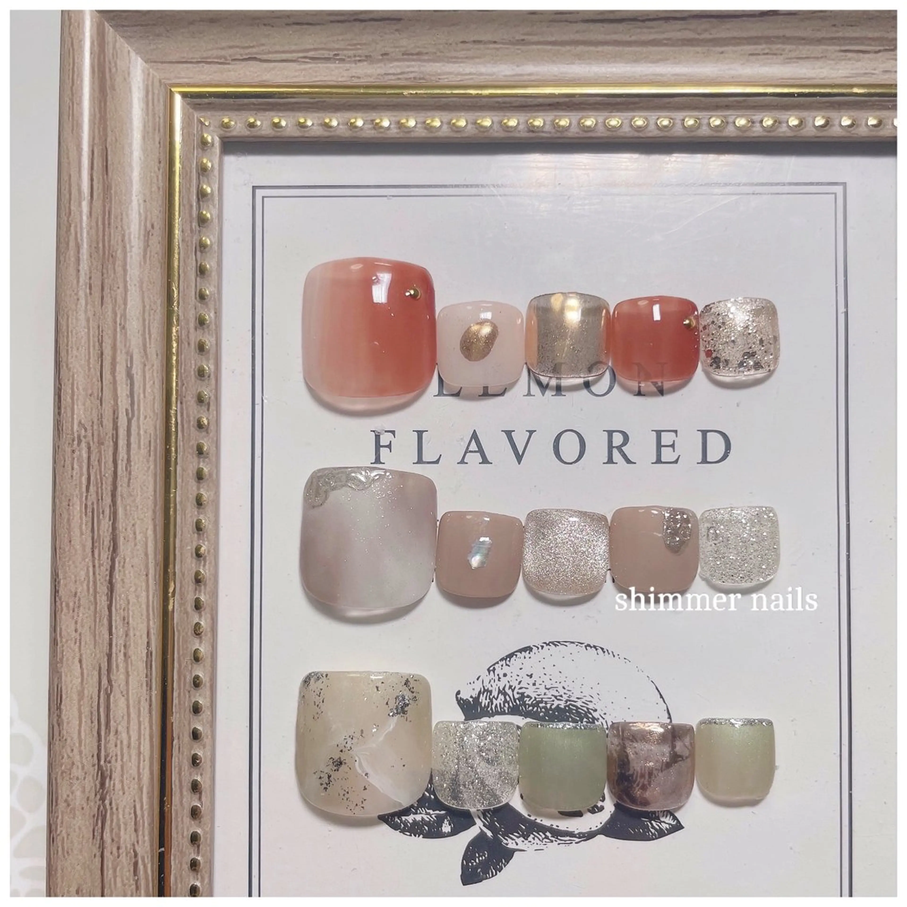 ネイル フットネイル shimmer nailsのネイルデザイン