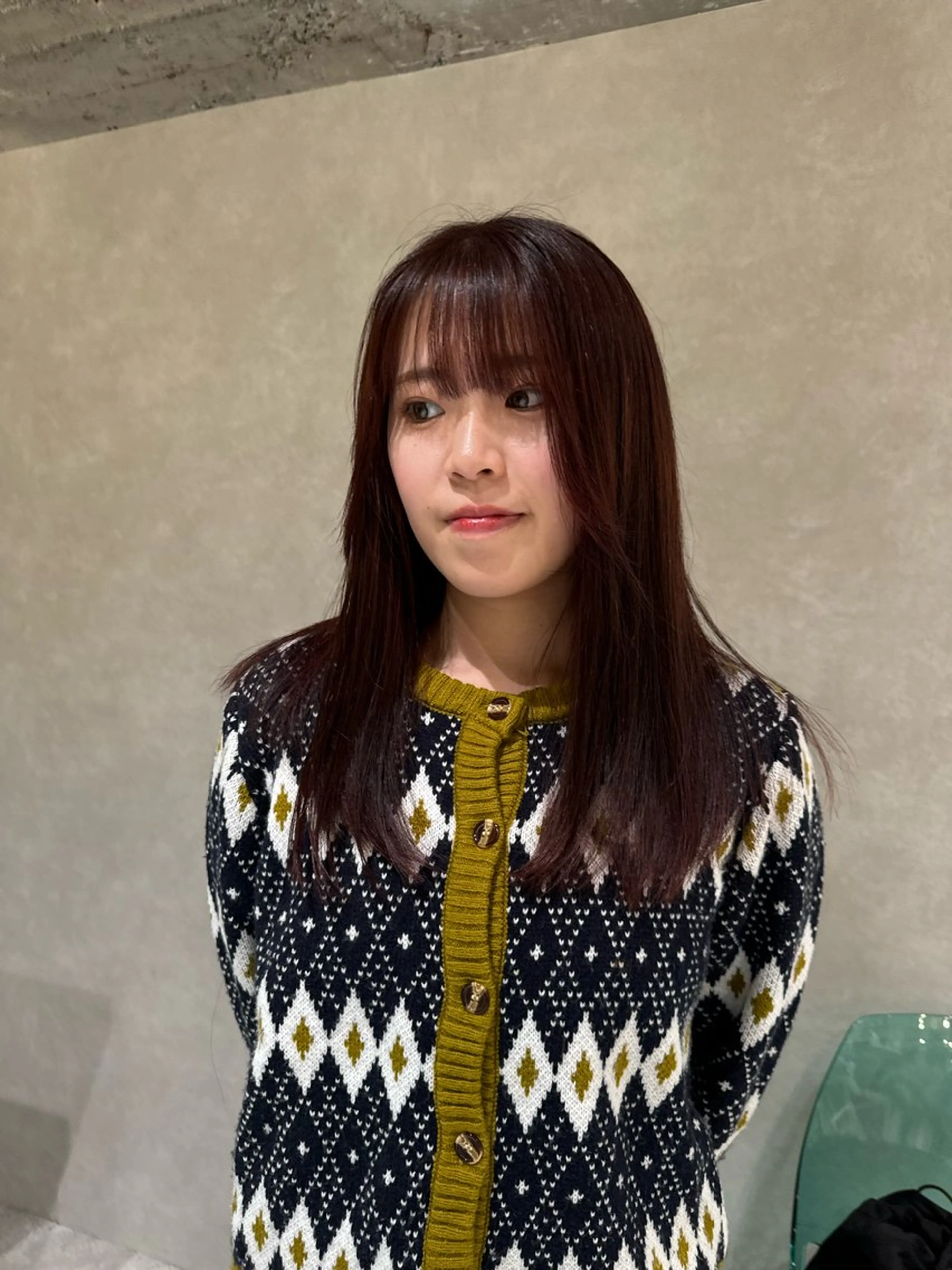 セミロング カラー ワンカールで盛れる レイヤー🎀Macoのヘアスタイル