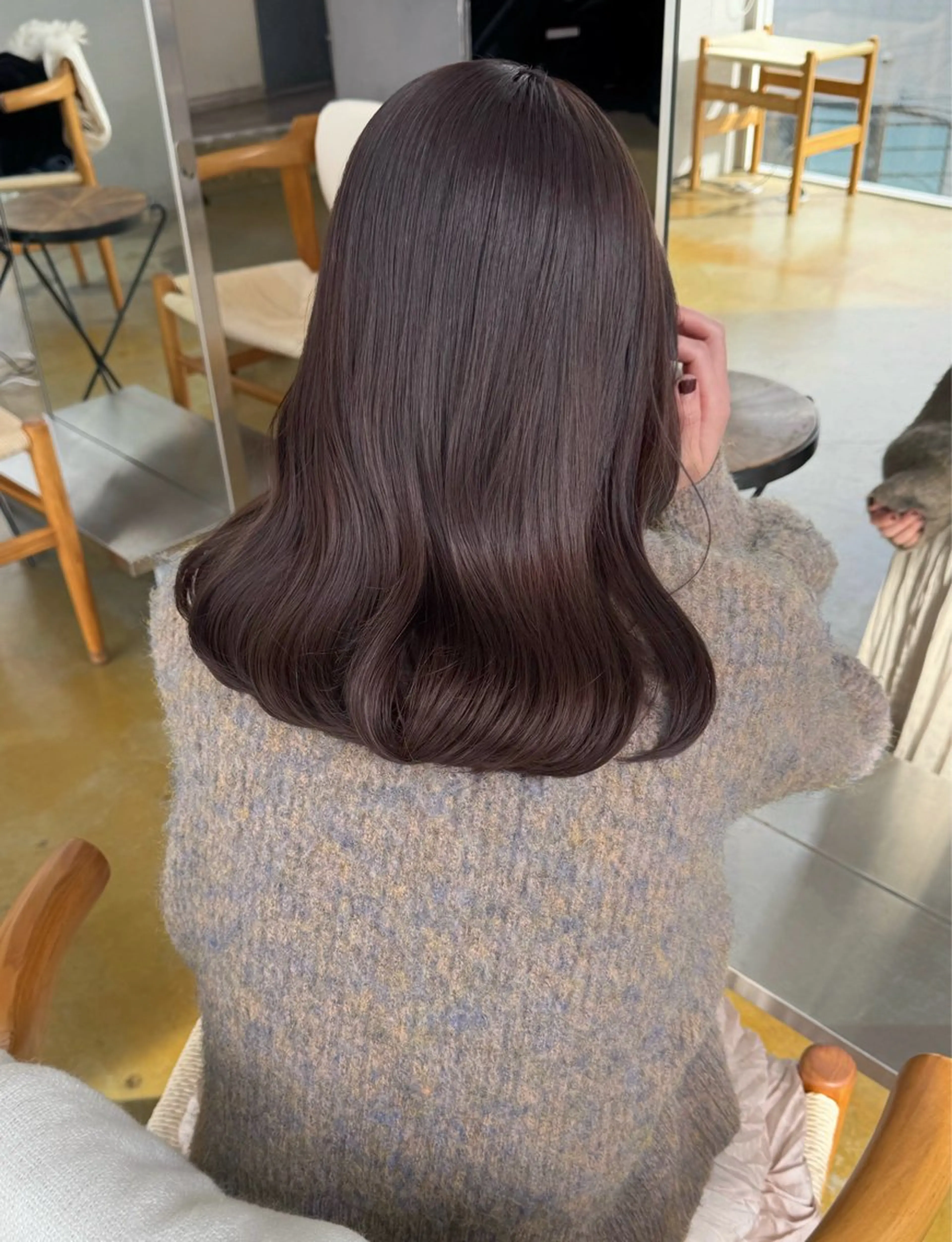 カラー ヘアカラー トリートメント maina/透明感 ベージュ/ブラウンのヘアスタイル