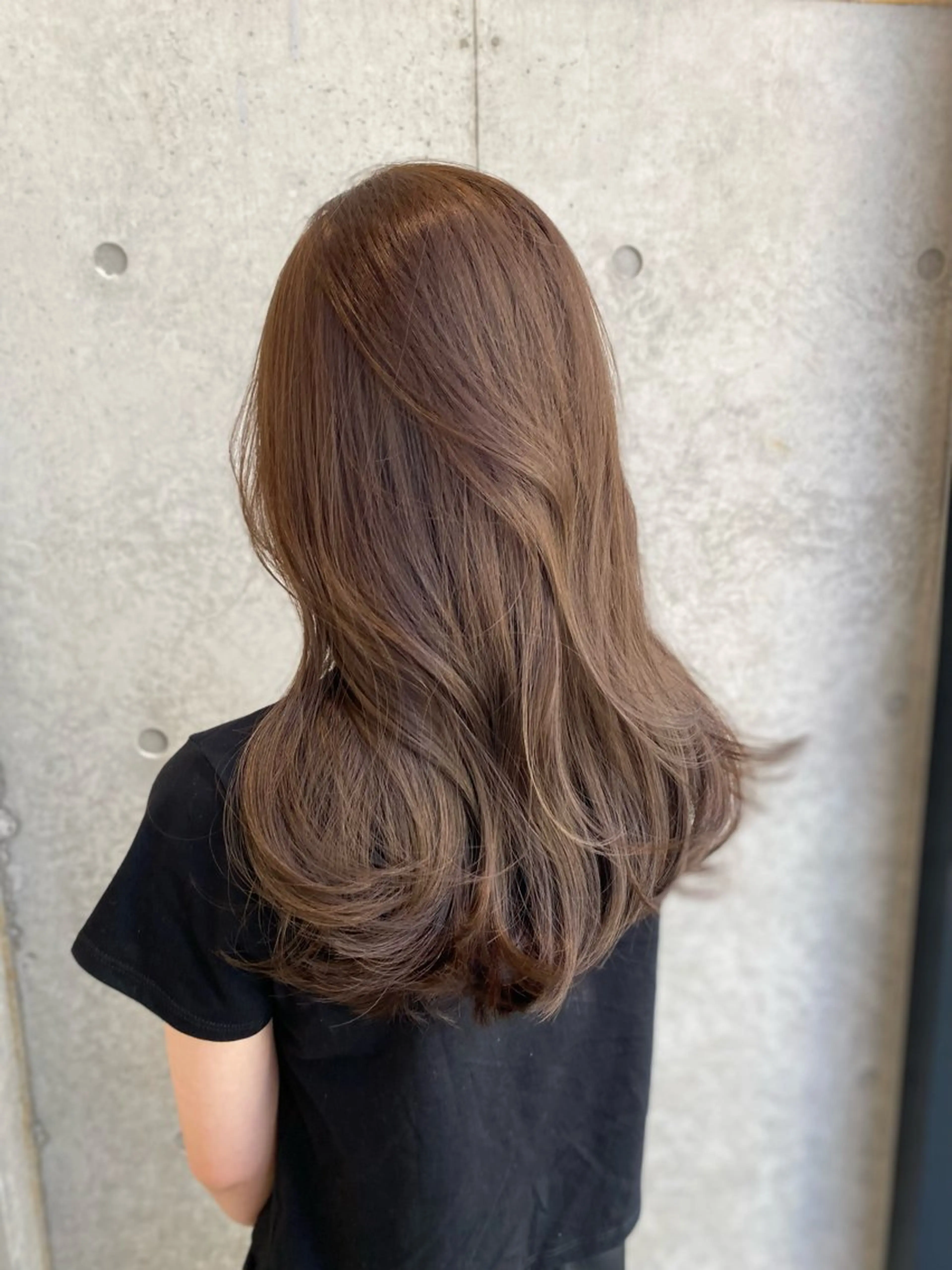 セミロング カラー カット ヘアカラー トリートメント レイヤー/柔色 カラー/SAkiのヘアスタイル