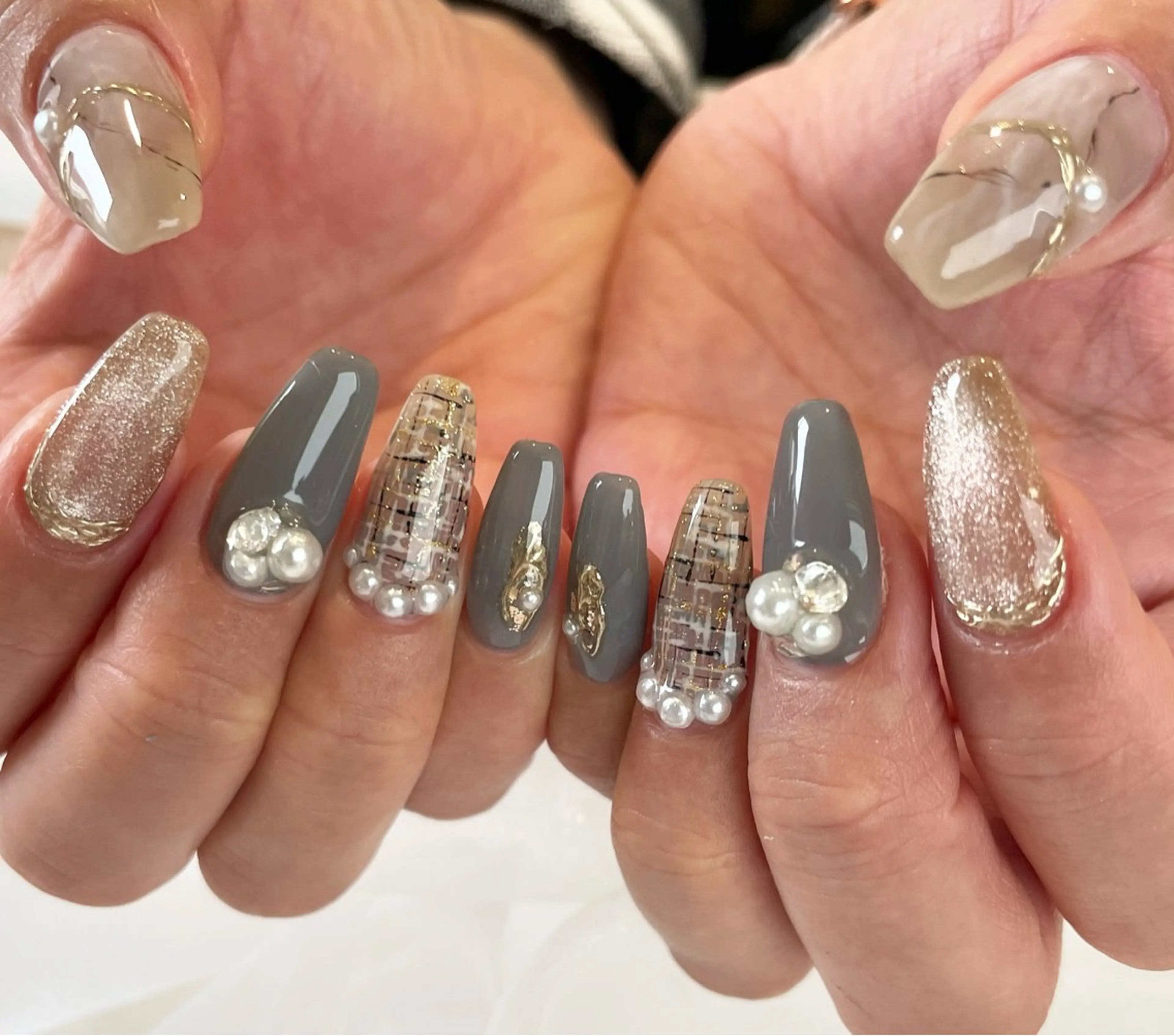 ＊full order course＊持ち込み画像特別な日のネイルに♪アート10本まで【オフ込】の写真