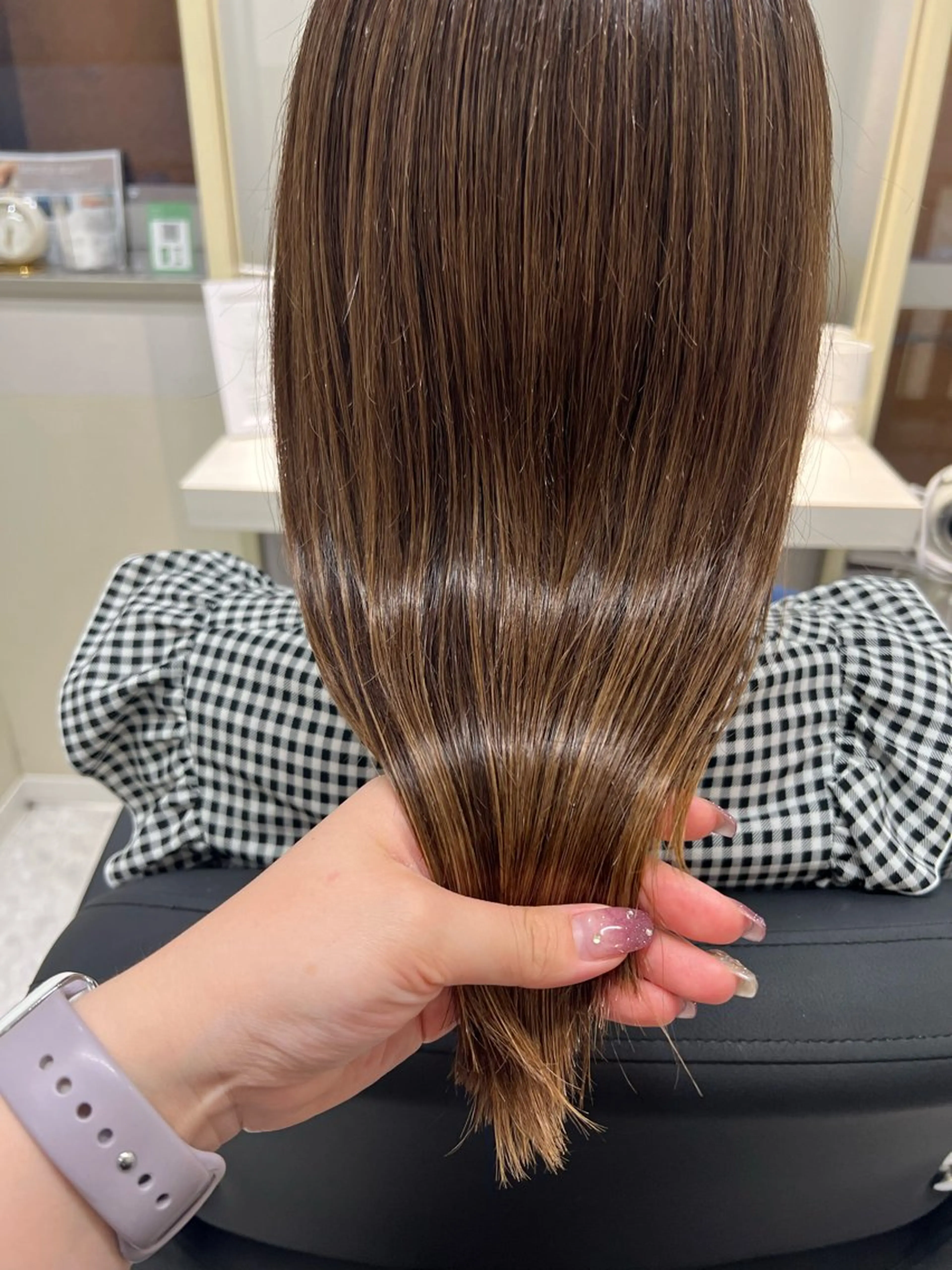 セミロング 縮毛矯正 縮毛矯正 トリートメント 半個室サロン/透明感 /艶髪♡岸上 温♡のヘアスタイル