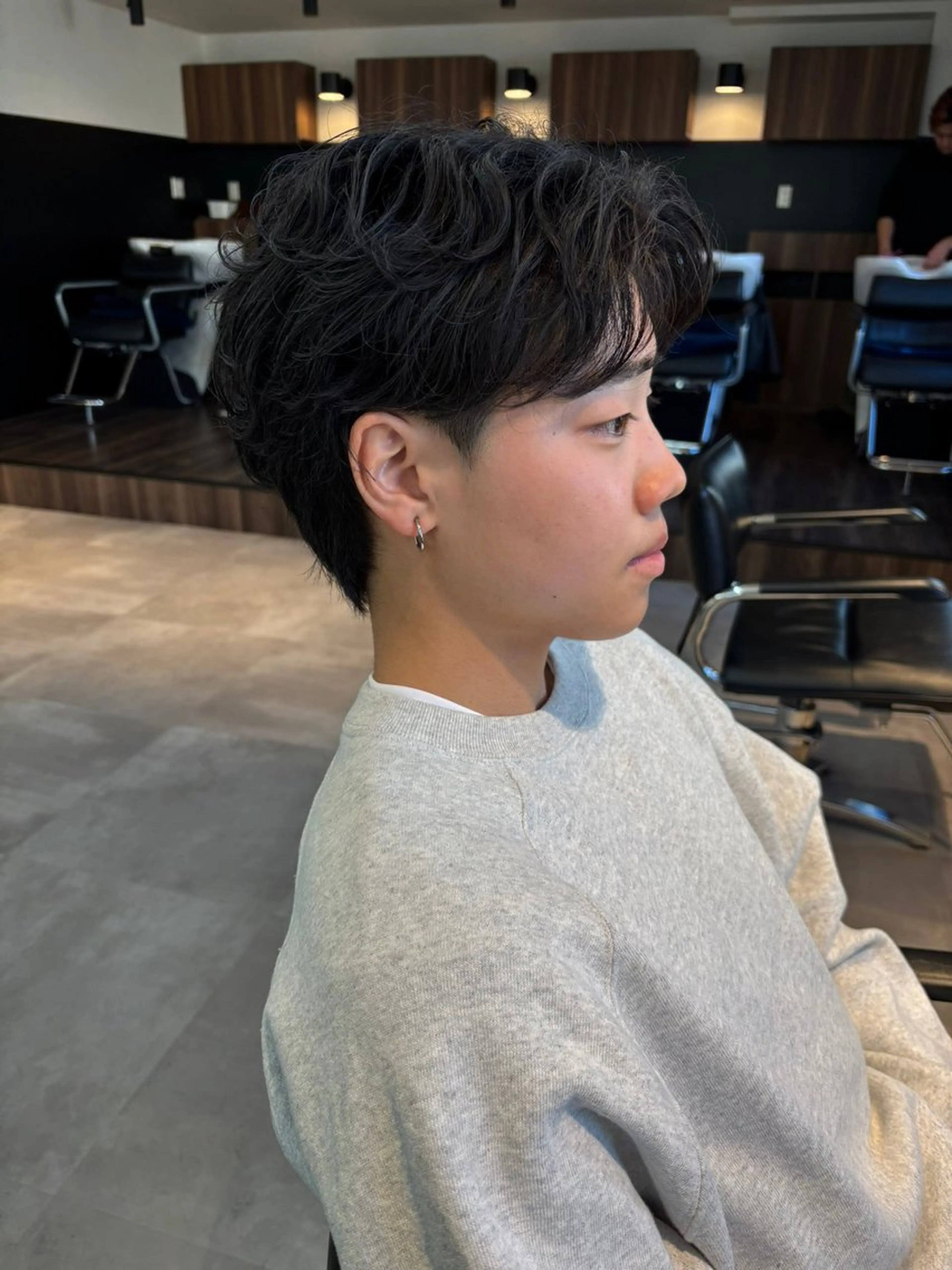 パーマ メンズ フェザーパーマ メンズパーマ カット パーマ フェザーパーマ/韓国 /メンズカット/保立のヘアスタイル