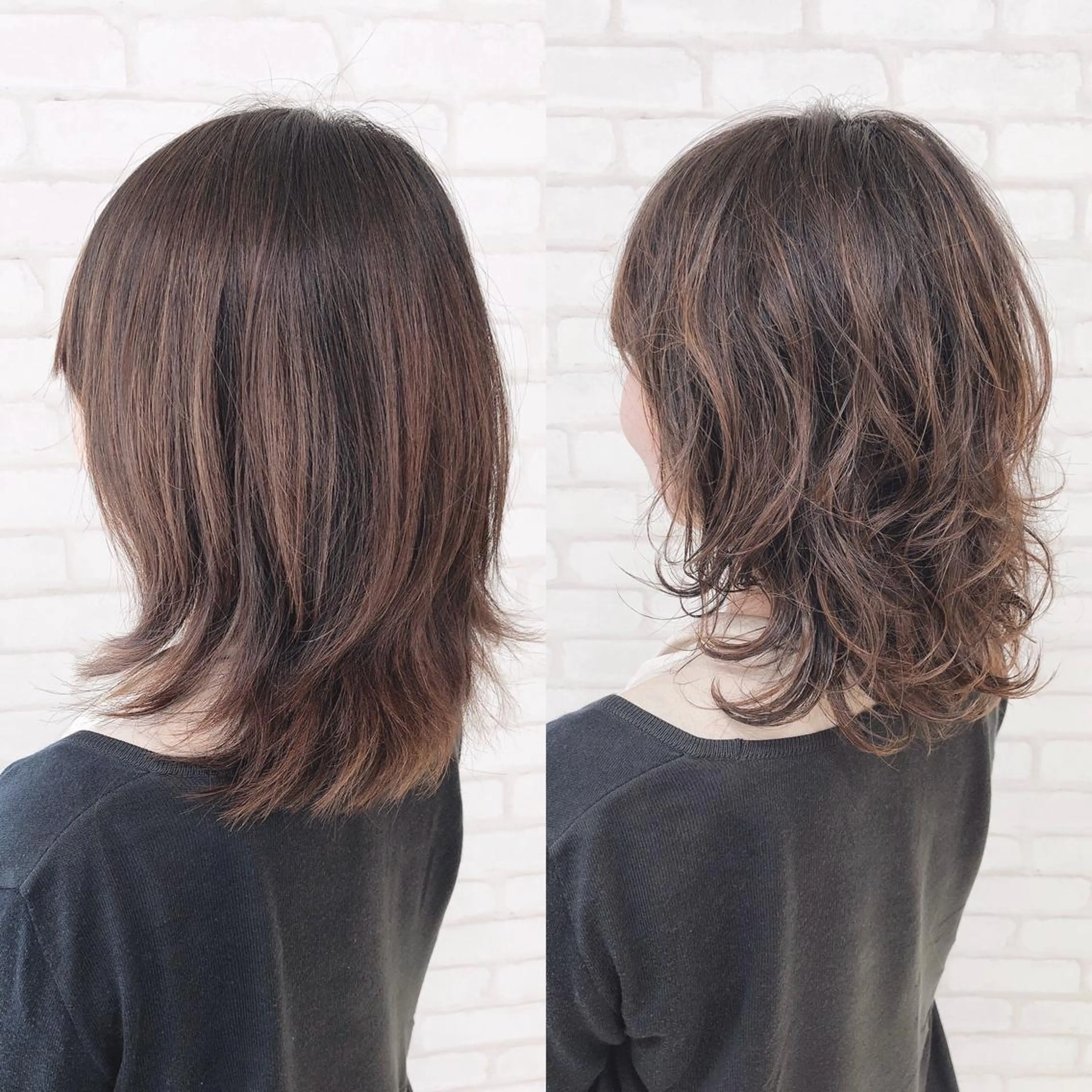 ミディアム アビリタ 警固のヘアスタイル