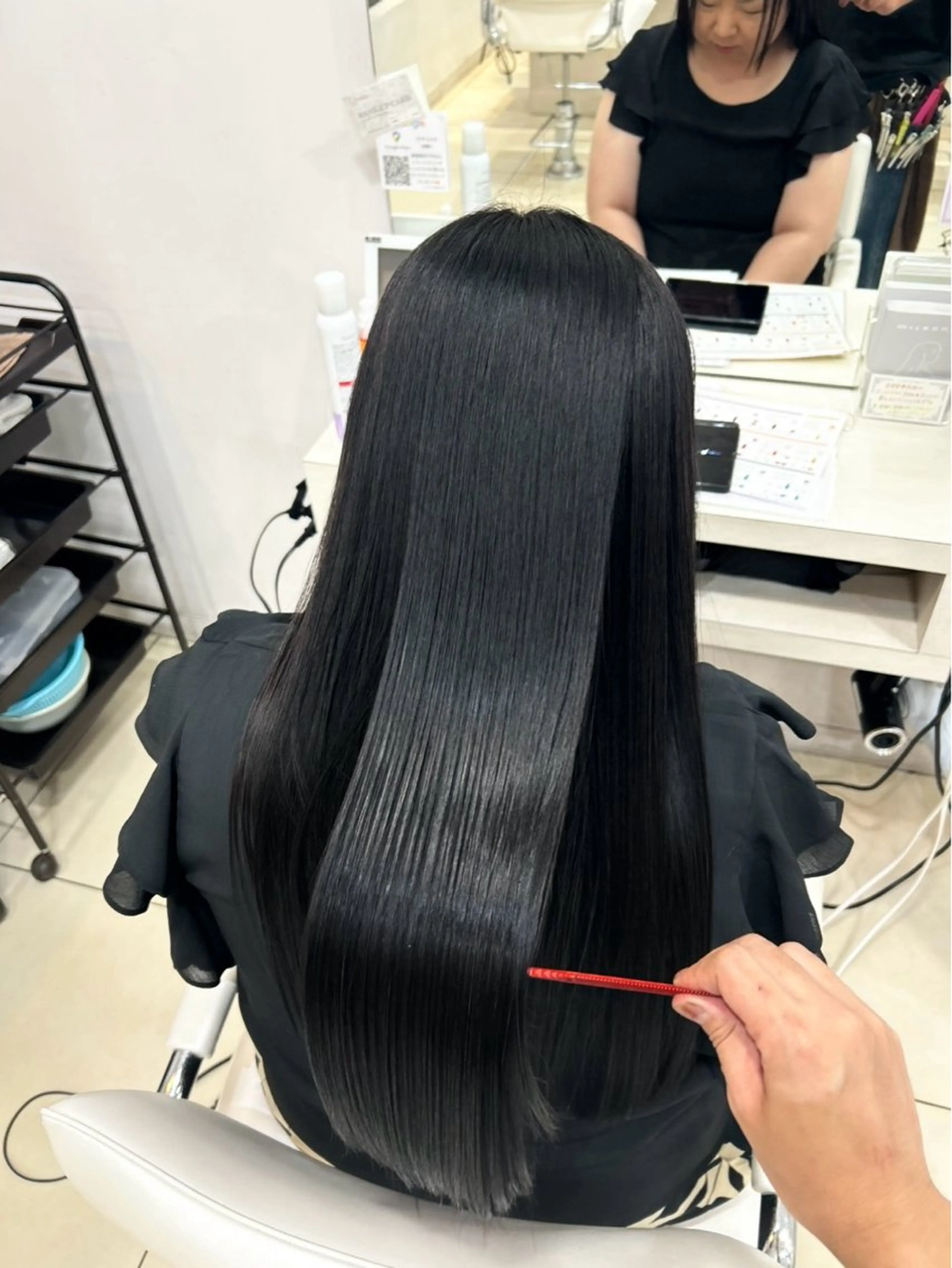 セミロング 【髪質改善カラー】 あむ·. ⟡ 🖤のヘアスタイル