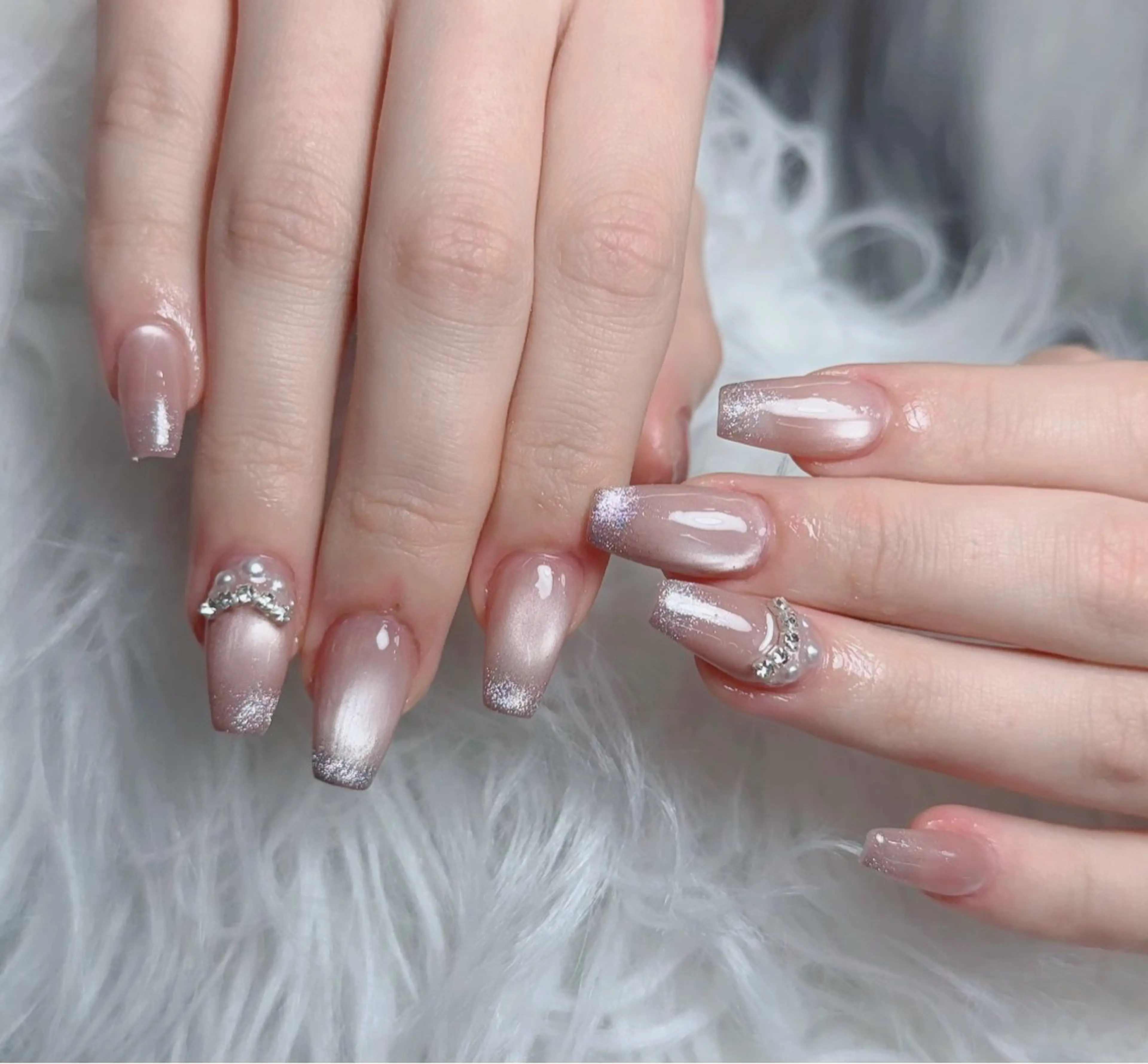 ネイル アートネイル フレンチネイル ジェルネイル 韓国ネイル マグネットネイル ハンドネイル Lenie Nail Okuboのネイルデザイン