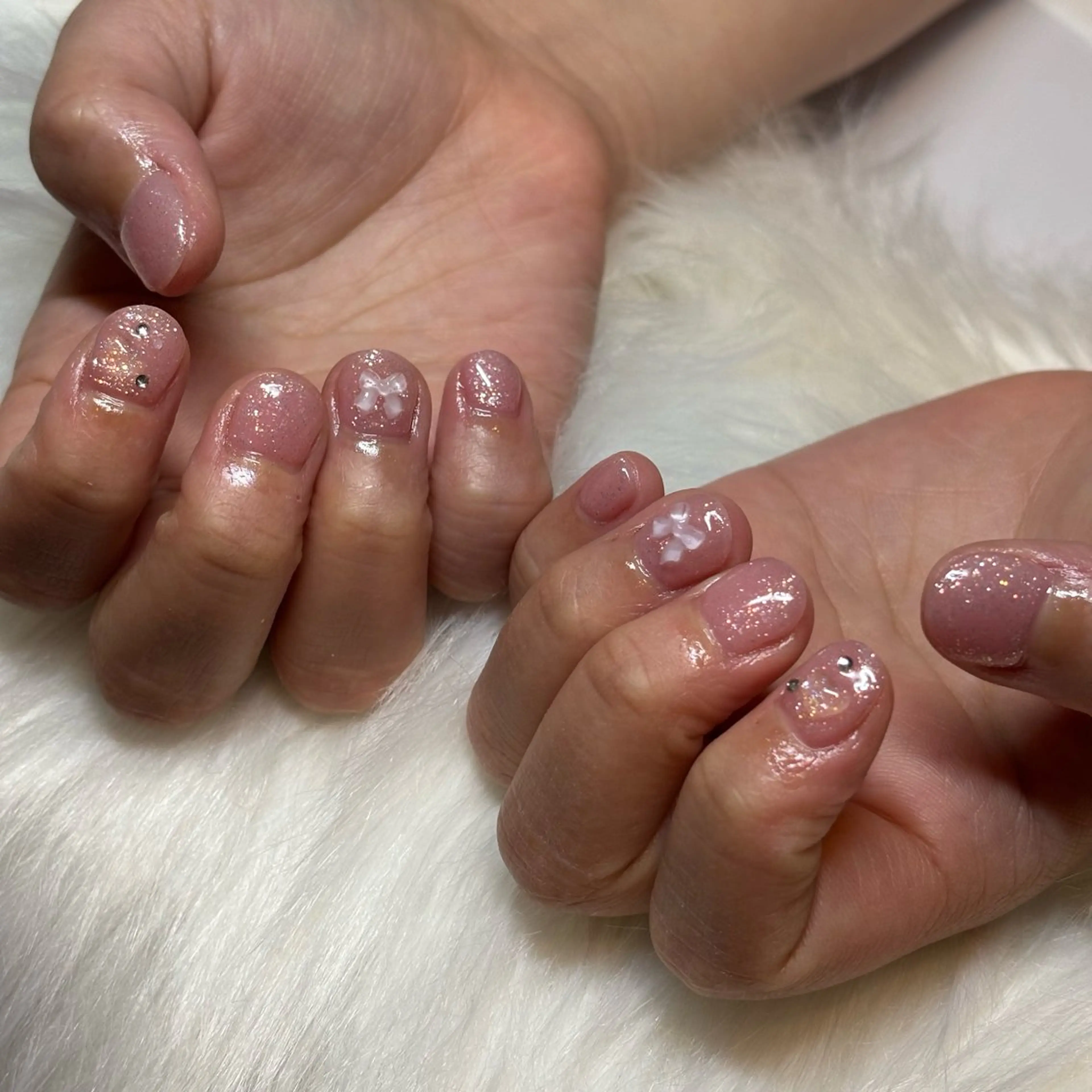 ネイル ワンカラーネイル peach nail ayakaのネイルデザイン