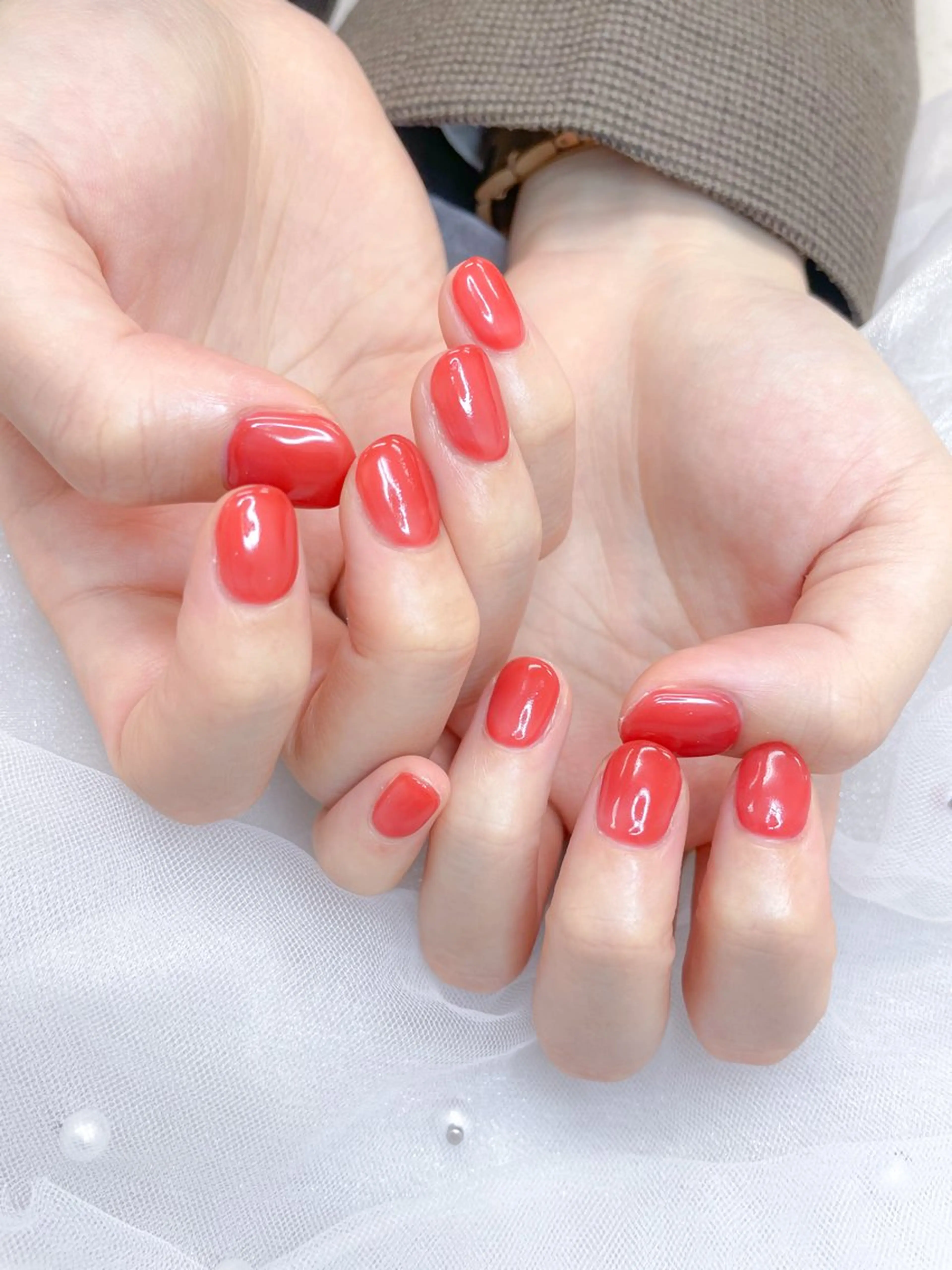 ネイル ワンカラーネイル ハンドネイル 五十嵐 美智のネイルデザイン