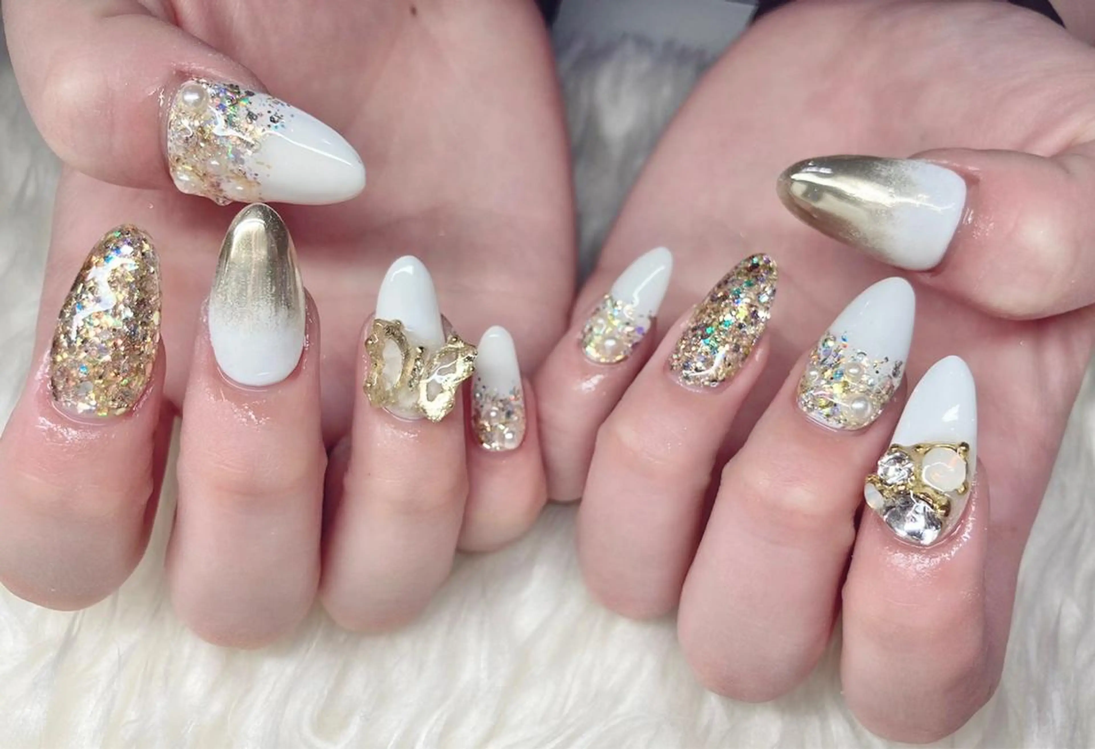 ネイル 成人式 ジェルネイル パラジェル スカルプネイル 冬ネイル ハンドネイル Nail&eye Belire 新宿のネイルデザイン