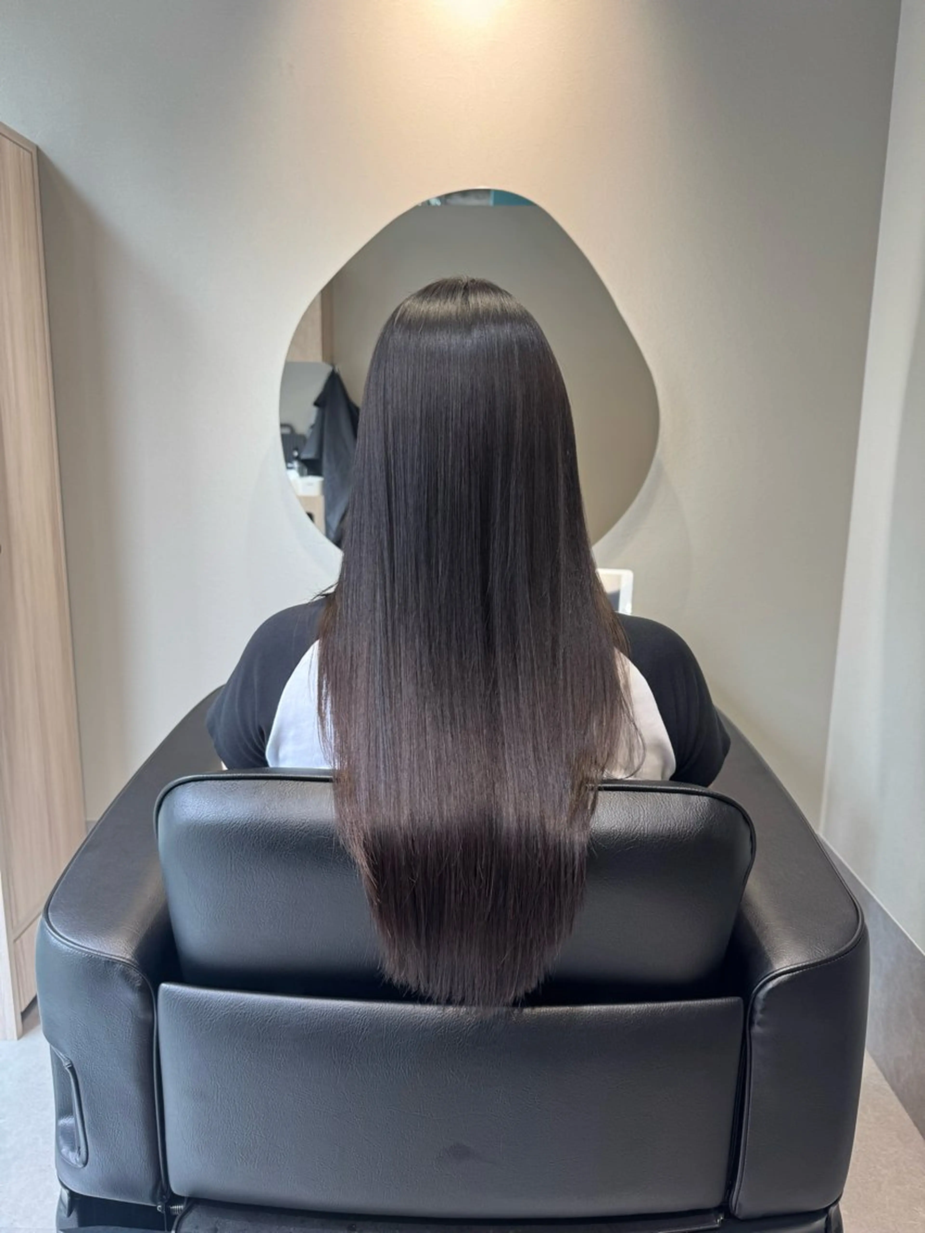 ロング カット 縮毛矯正 トリートメント NAVY 橋本心 縮毛矯正のヘアスタイル