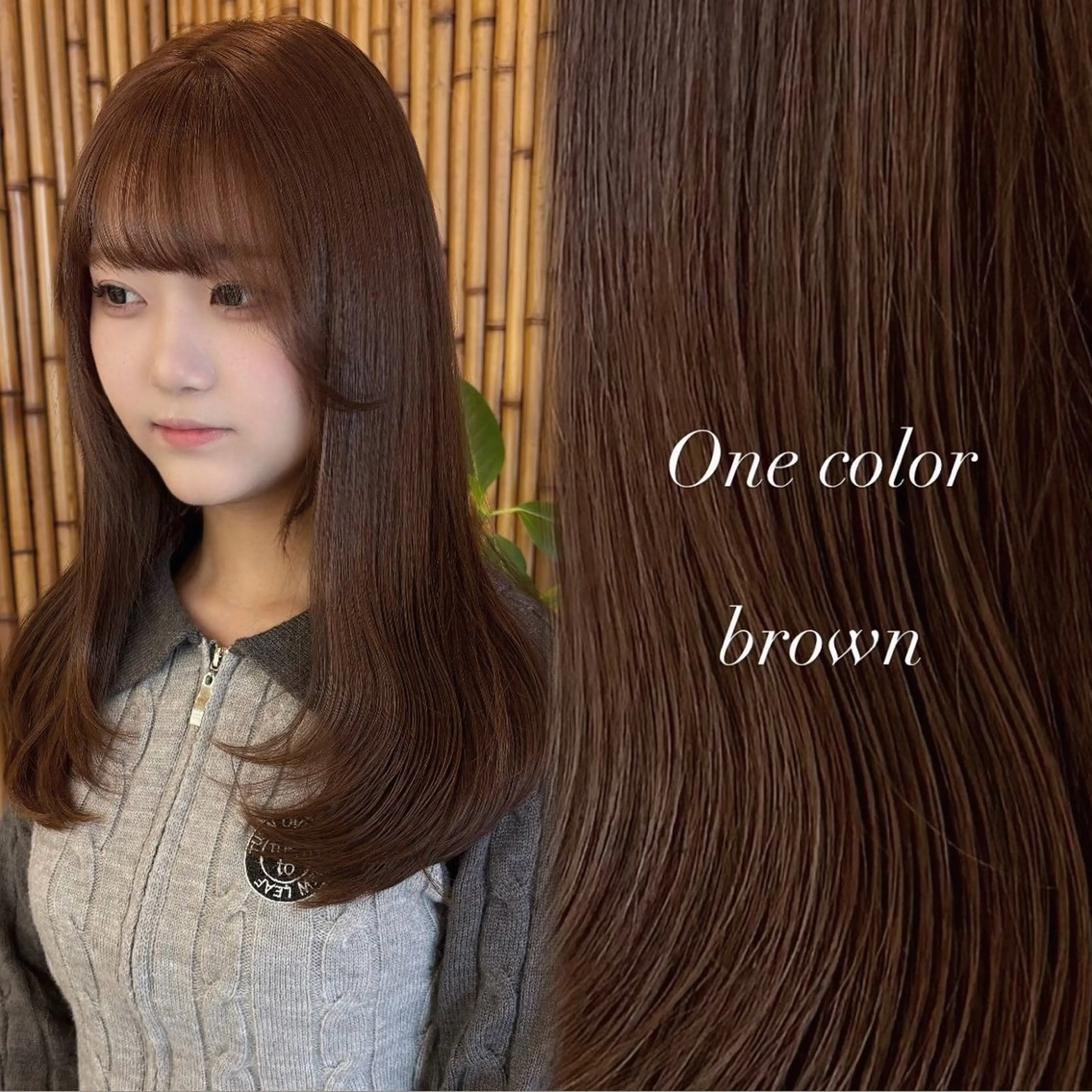 セミロング ✨️髪質改善✨️ツヤ カラー✨️竹脇美奈のヘアスタイル