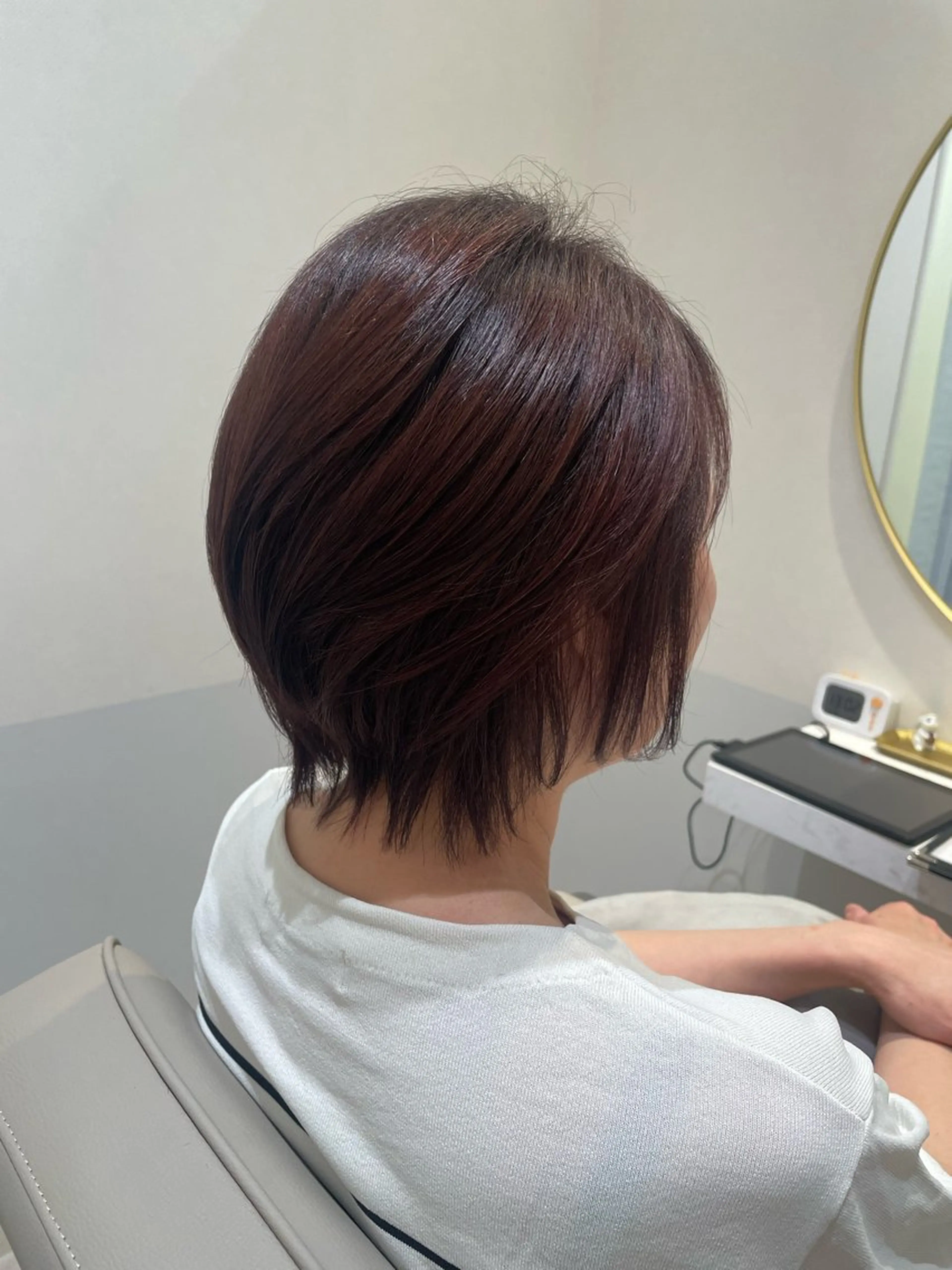 ショート カラー レッドカラー 🌷Eleanor Aya🌷のヘアスタイル