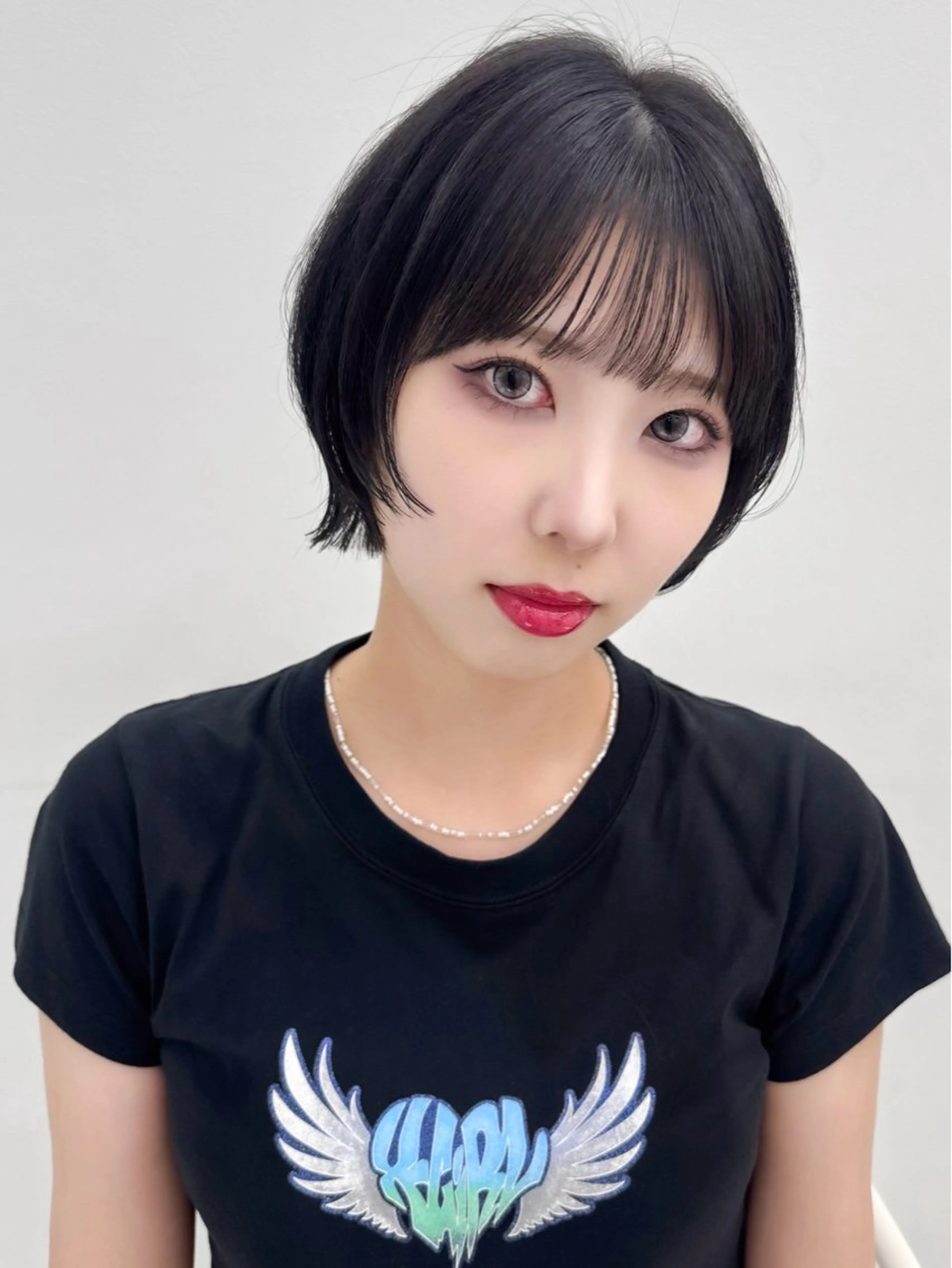 ショート カラー ヘアアレンジ カット トリートメント ヘアセット 縮毛矯正🤍 韓国ヘア/ひかりのヘアスタイル