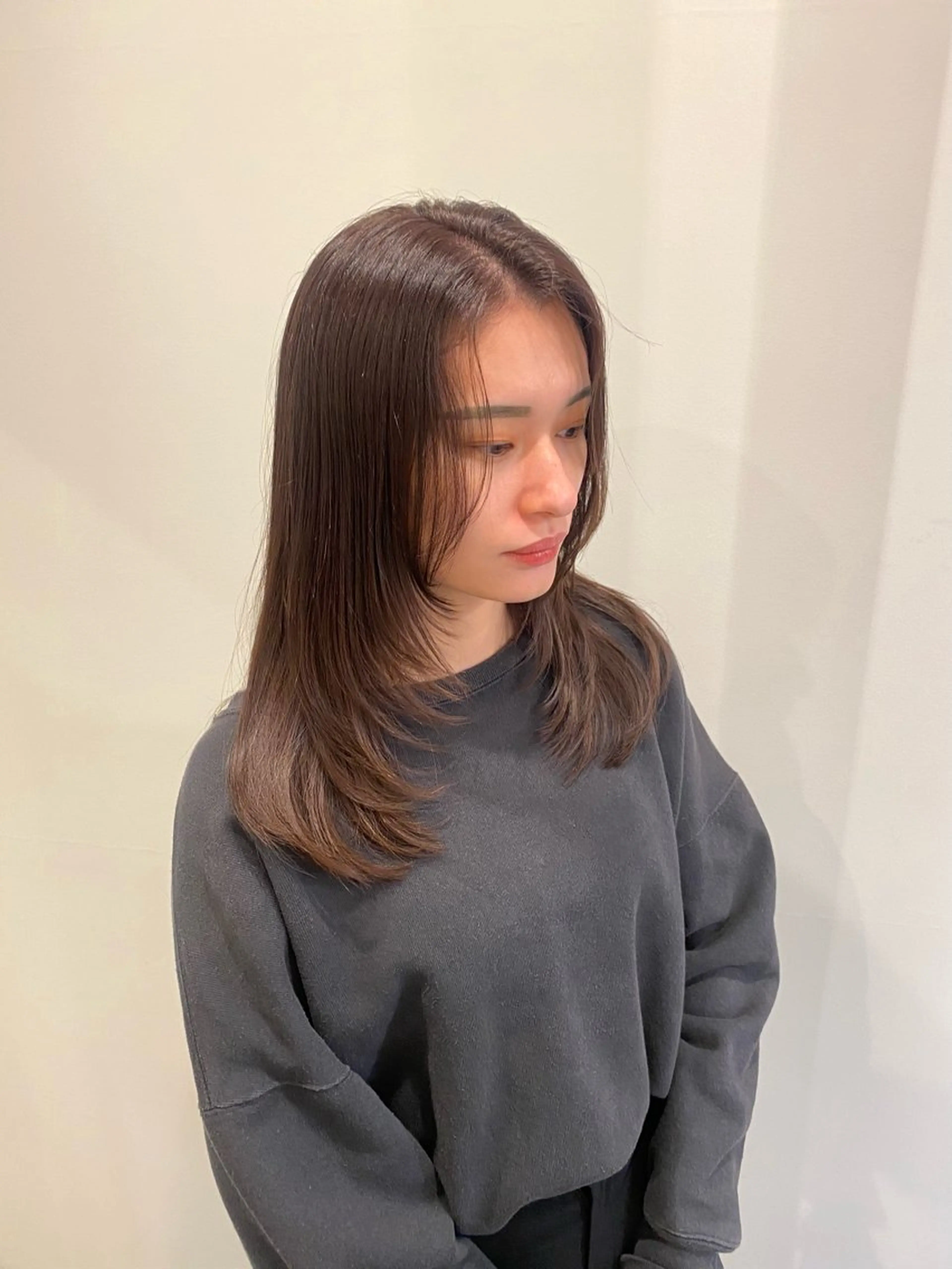 ミディアム カラー カット ヘアカラー トリートメント 🍑 モモカ🍑のヘアスタイル