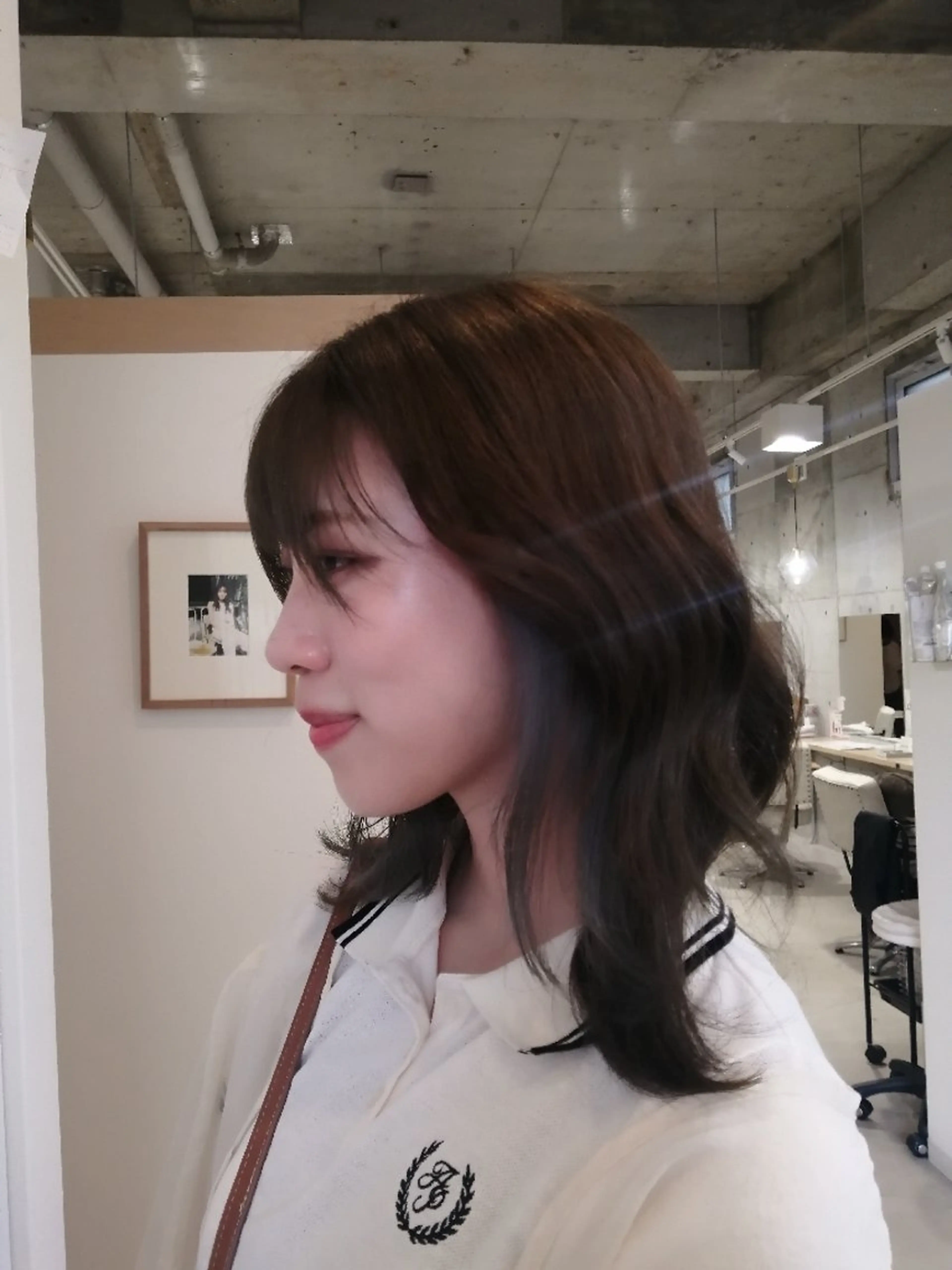 ミディアム レイヤーカット カット ヘアカラー 藤原仁美/レイヤー /透明感カラーのヘアスタイル