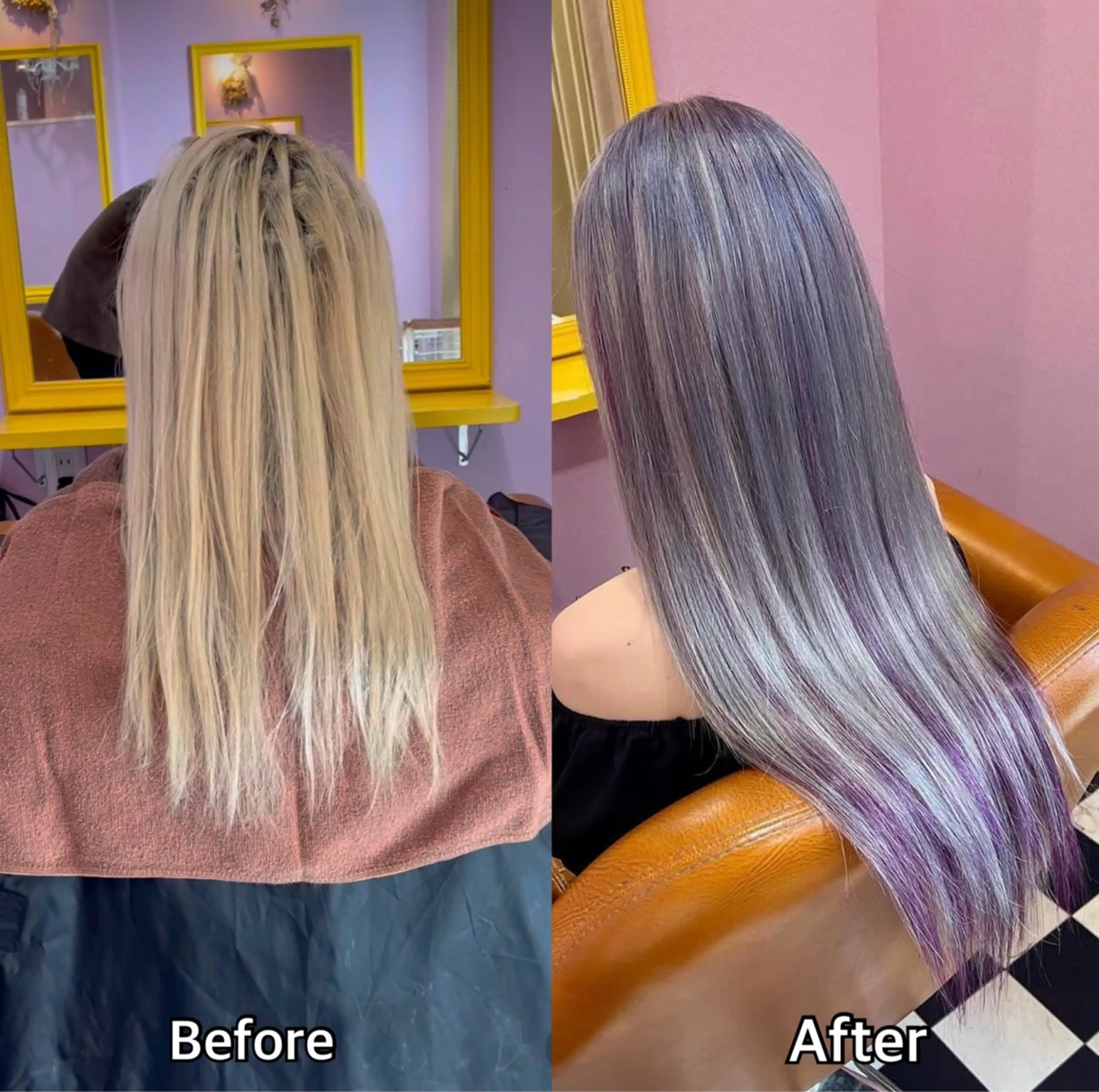 ロング シール＋ちび編み込み エクステ梅田🐨のヘアスタイル