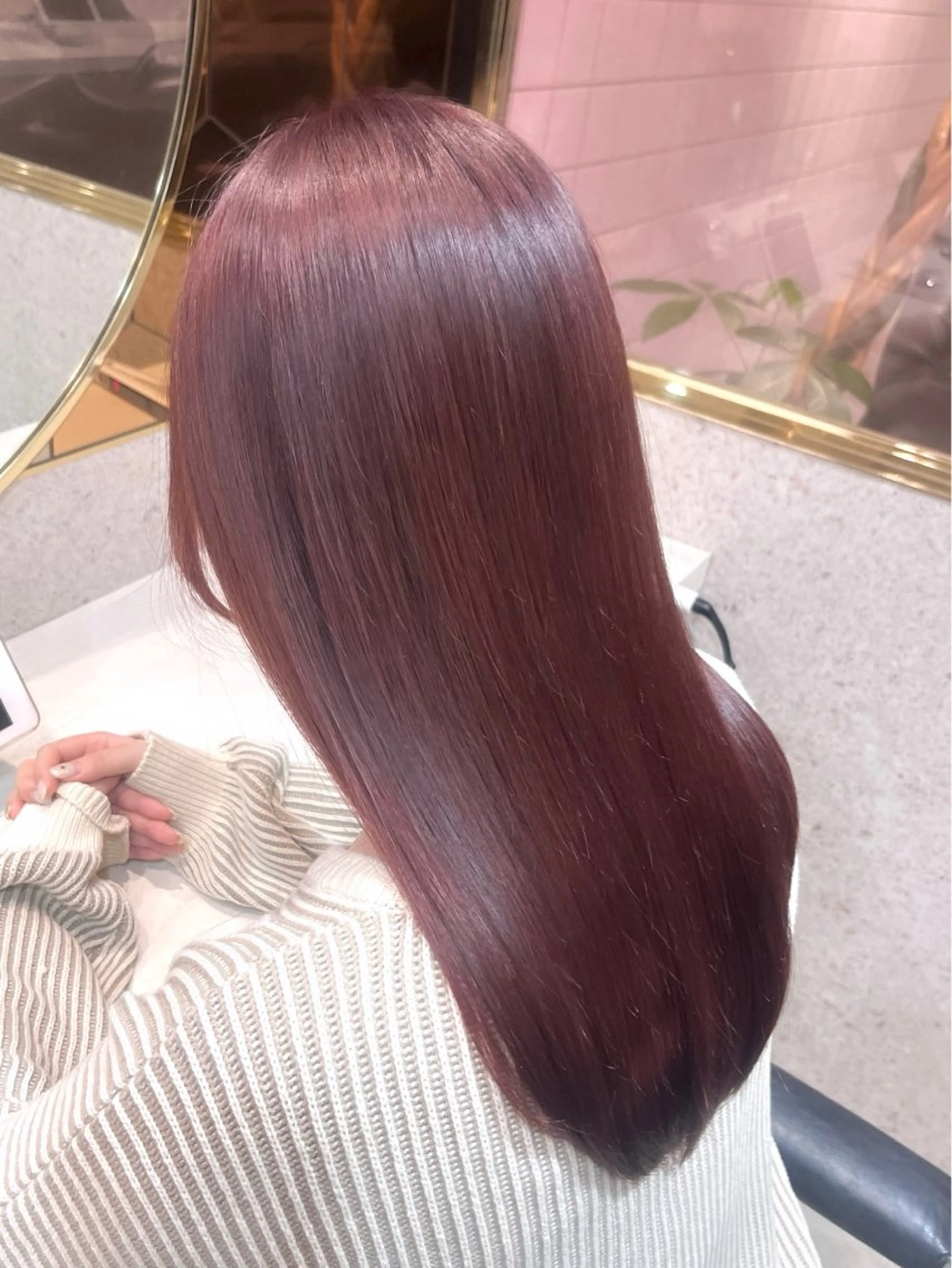 ロング ロング トリートメント カット ヘアカラー トリートメント Loom.by Sea【新宿】所属・暖色カラー/新宿/韓 国風レイヤー鮫島志穂のヘアスタイル