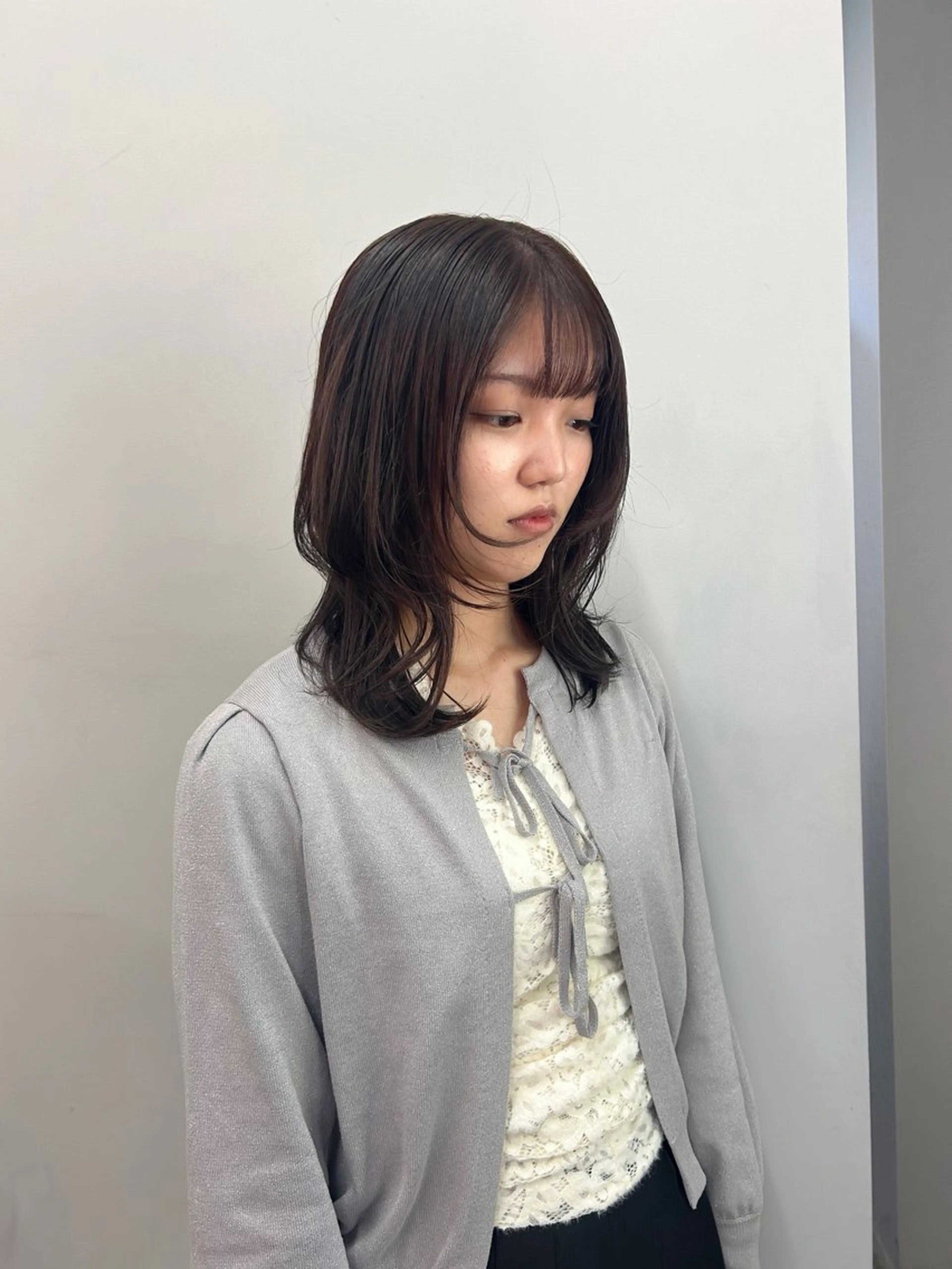 ミディアム カラー レイヤーカット カット ヘアカラー トリートメント ROCCOeast Rukaのヘアスタイル