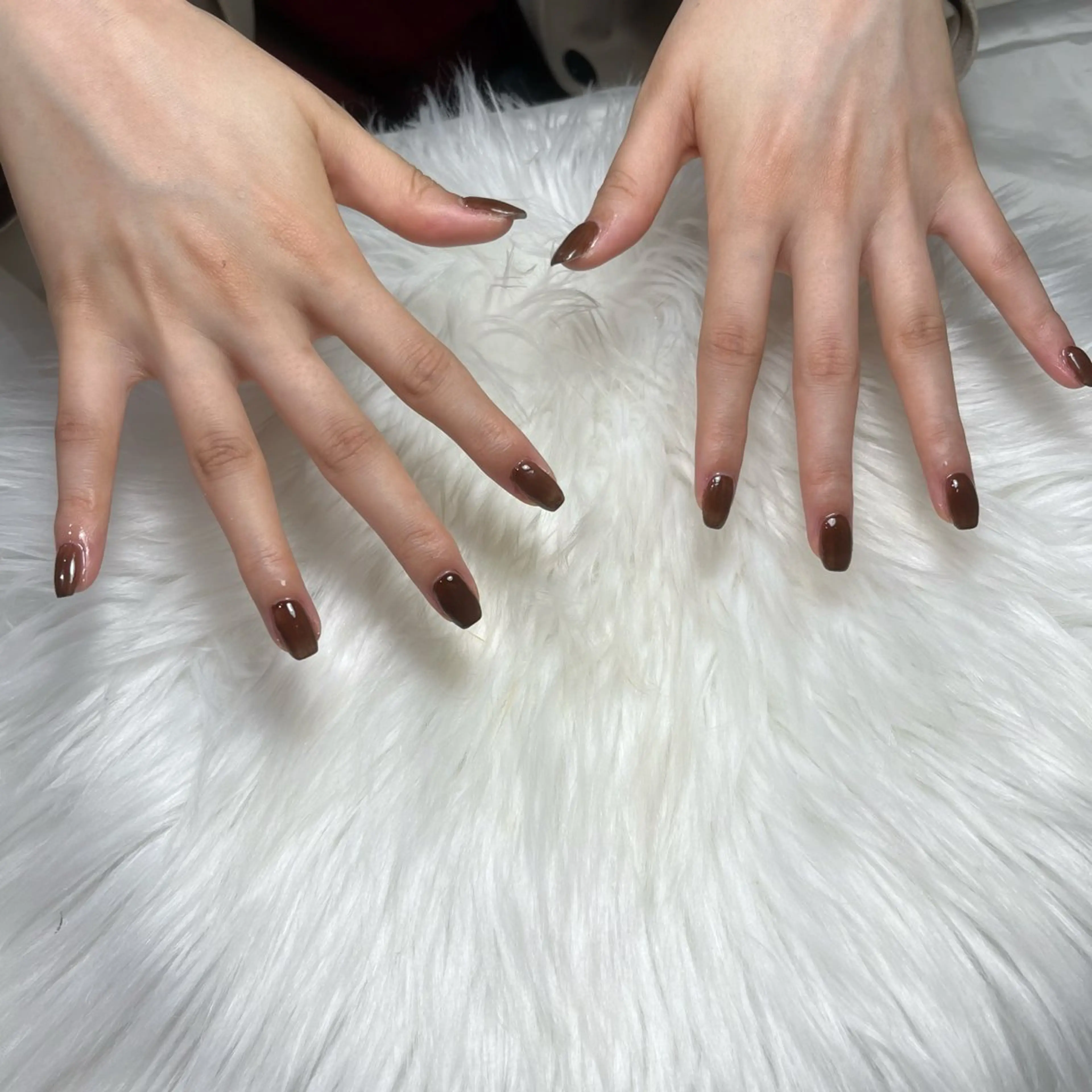 ネイル ブラウン ハンドネイル 谷本 萌のネイルデザイン