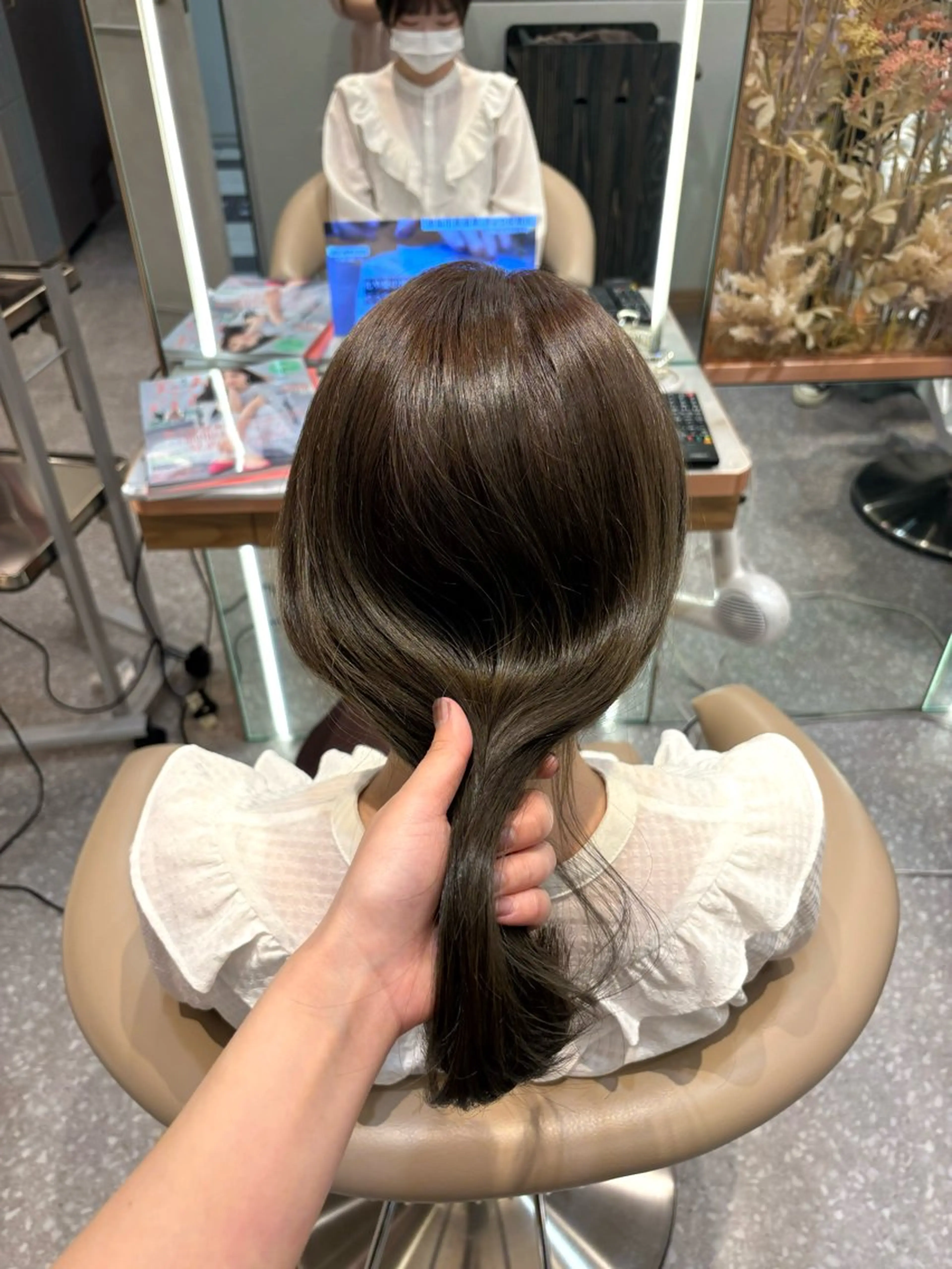 ロング カラー カット ヘアカラー 梅田美容室 山崎海波のヘアスタイル