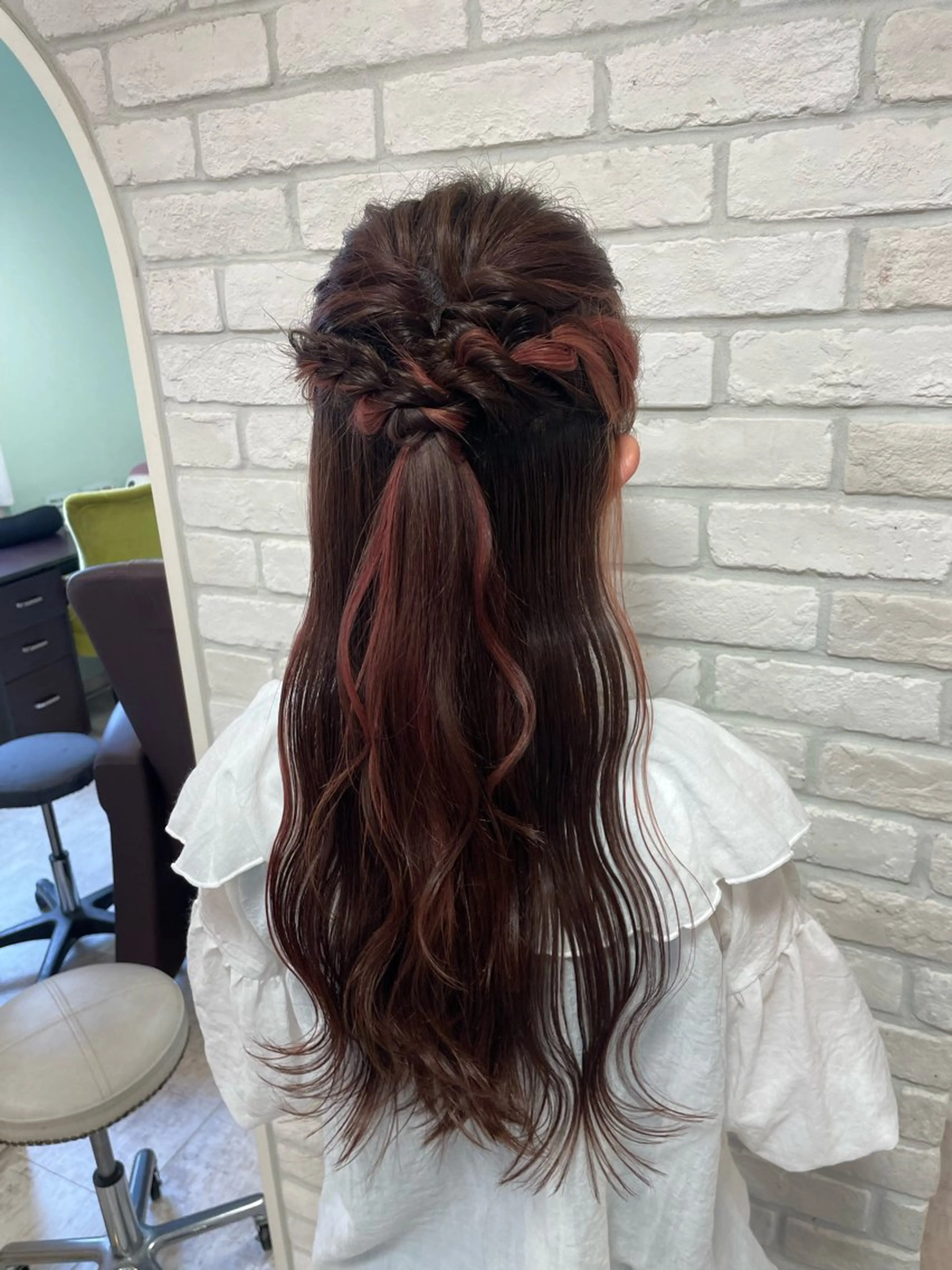 ロング ヘアアレンジ ハーフアップ デート ✂️0円モデル募集中 ❣️坂本詩穂🌟彡のヘアスタイル