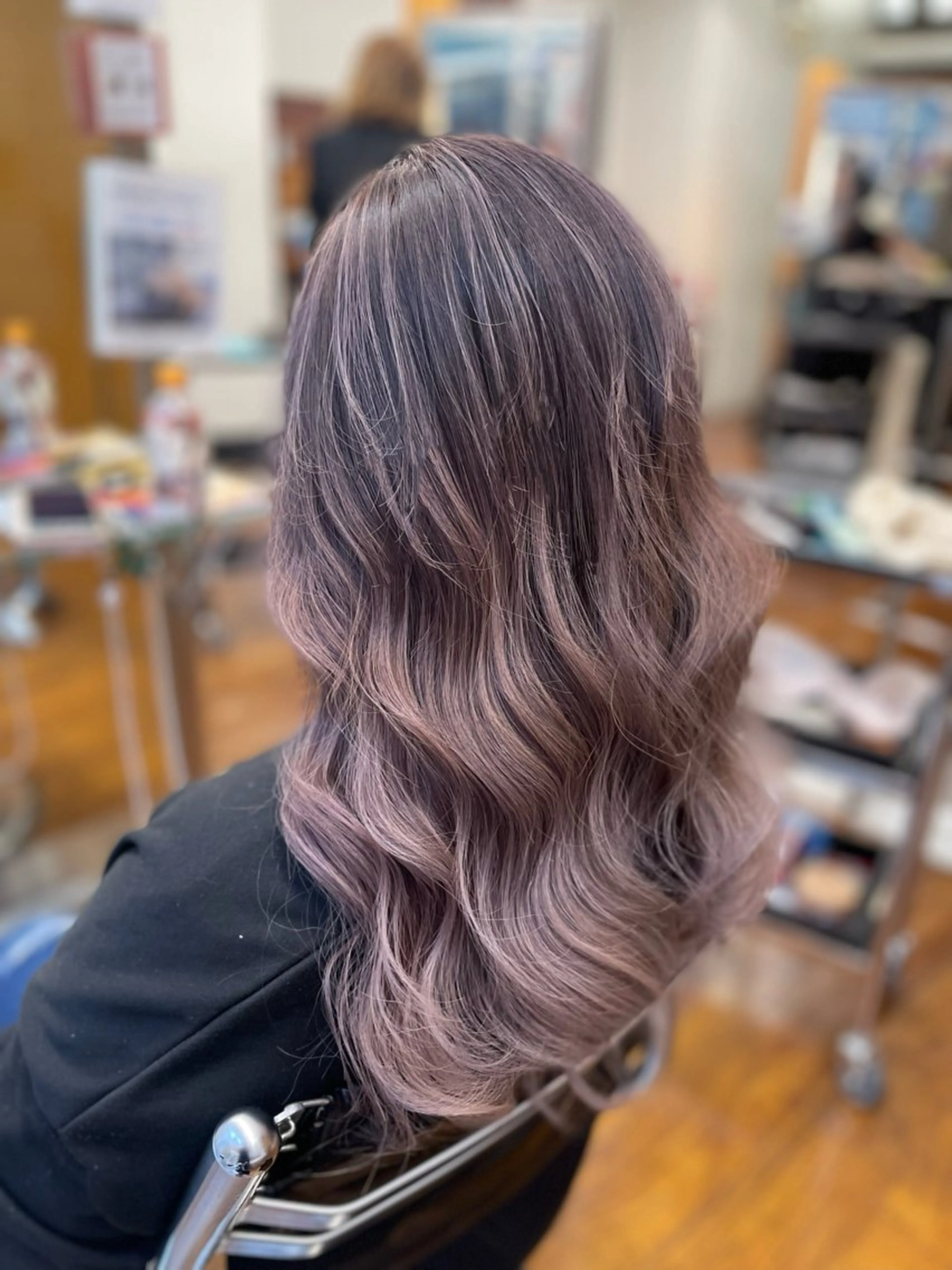 セミロング アッシュ レイヤーカット CIEL所属・バレイヤージュ⭐️ 栄/舩木裕矢のヘアスタイル