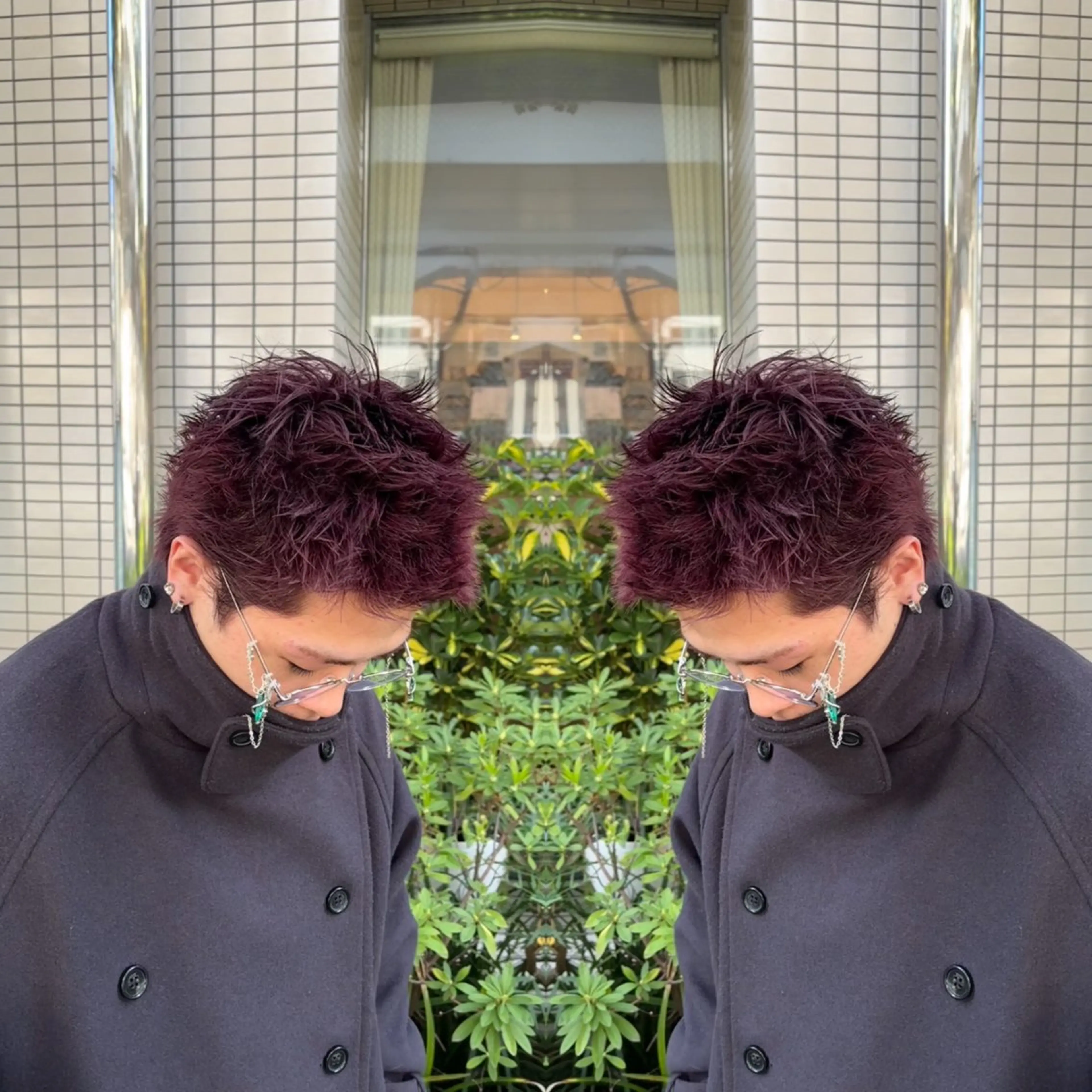 ショート カラー メンズ ヘアカラー トリートメント ☻モエカ/ハイトーン アレンジ☻のヘアスタイル