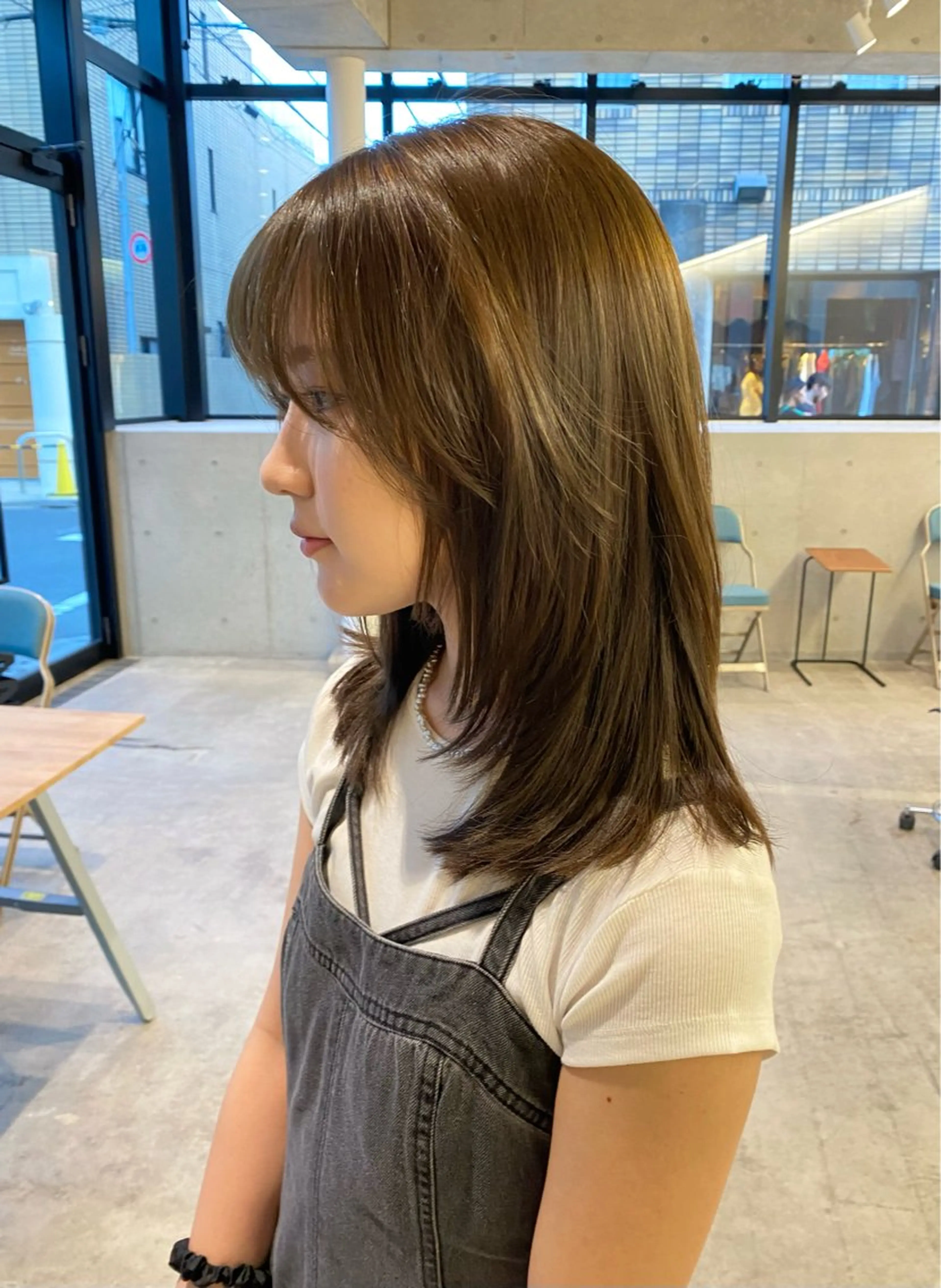 ミディアム カラー ヘアカラー トリートメント レイヤー/柔色 カラー/SAkiのヘアスタイル