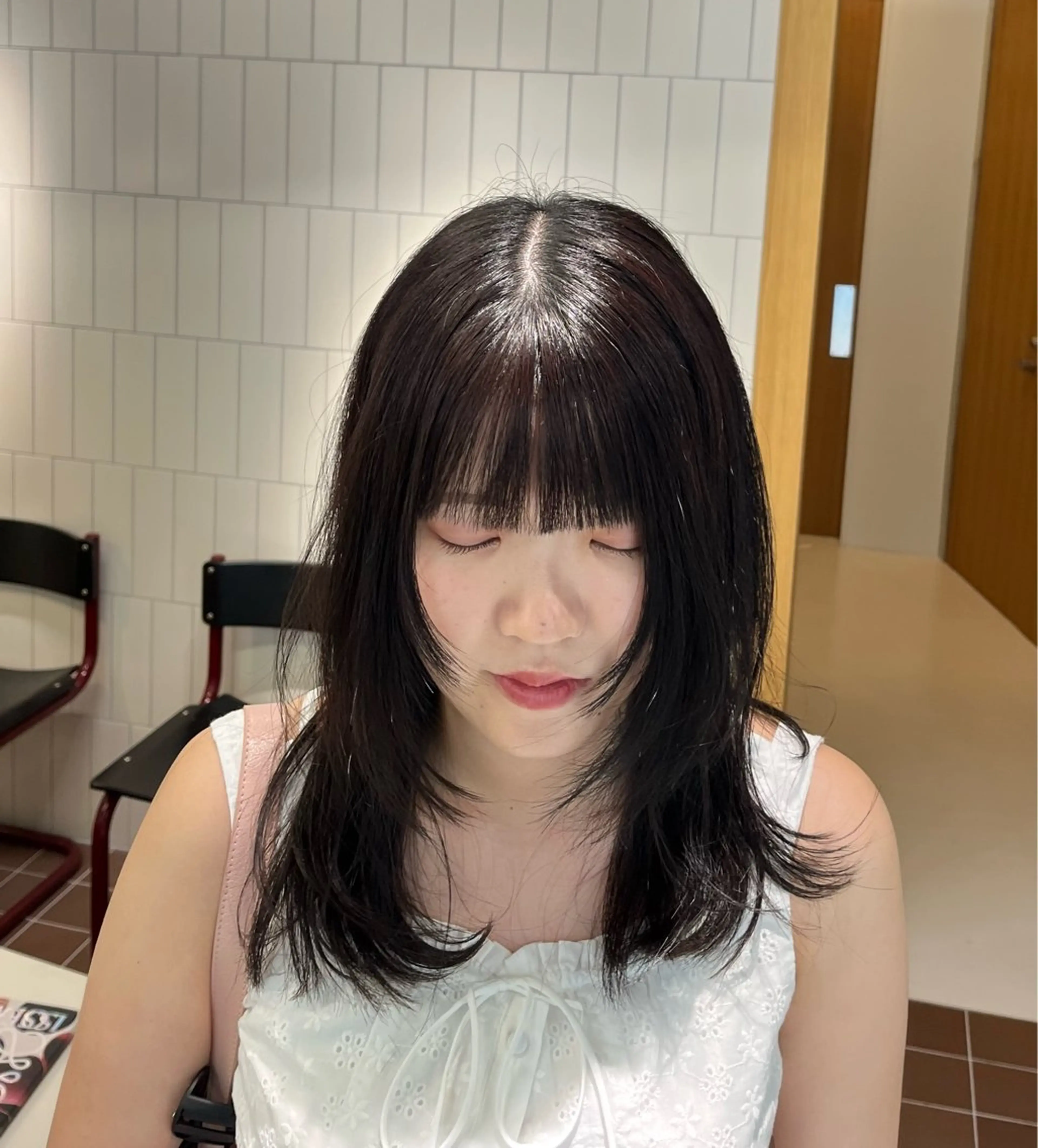 ミディアム カラー レイヤーカット カット ヘアカラー トリートメント nagi所属・横田直也／韓国風 レイヤーカット／千種のヘアスタイル