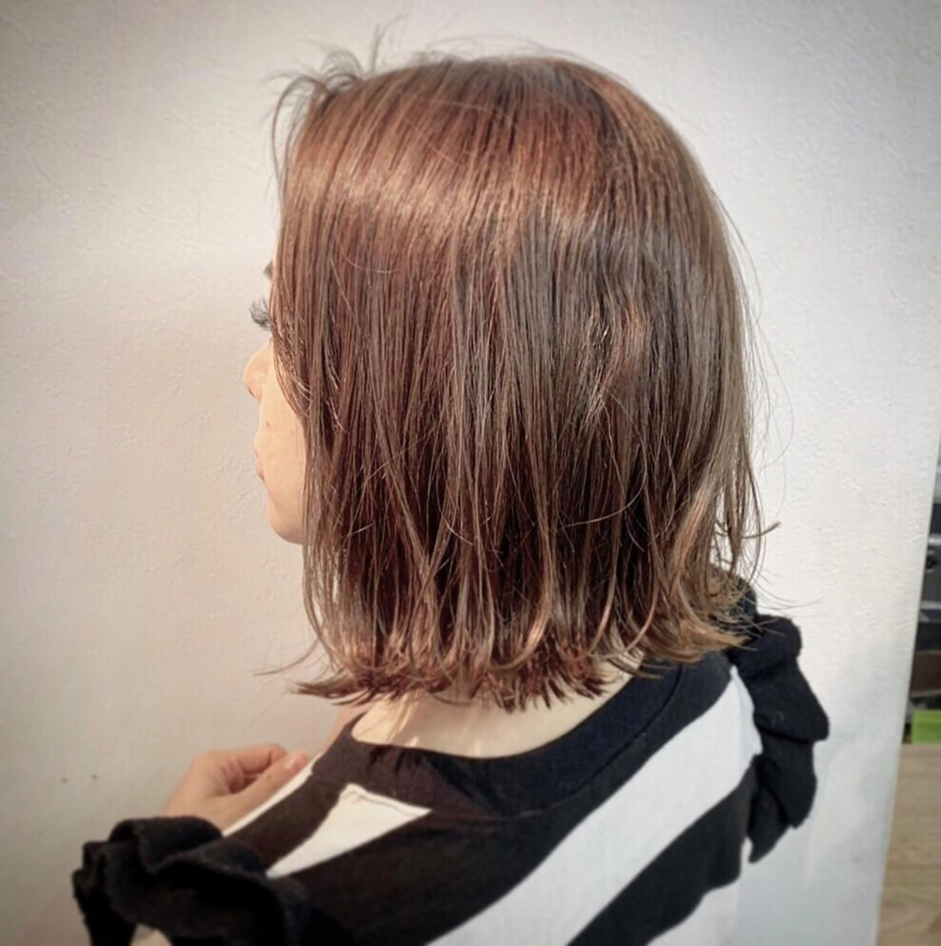 ミディアム カット ヘアカラー トリートメント 平田 健一のヘアスタイル