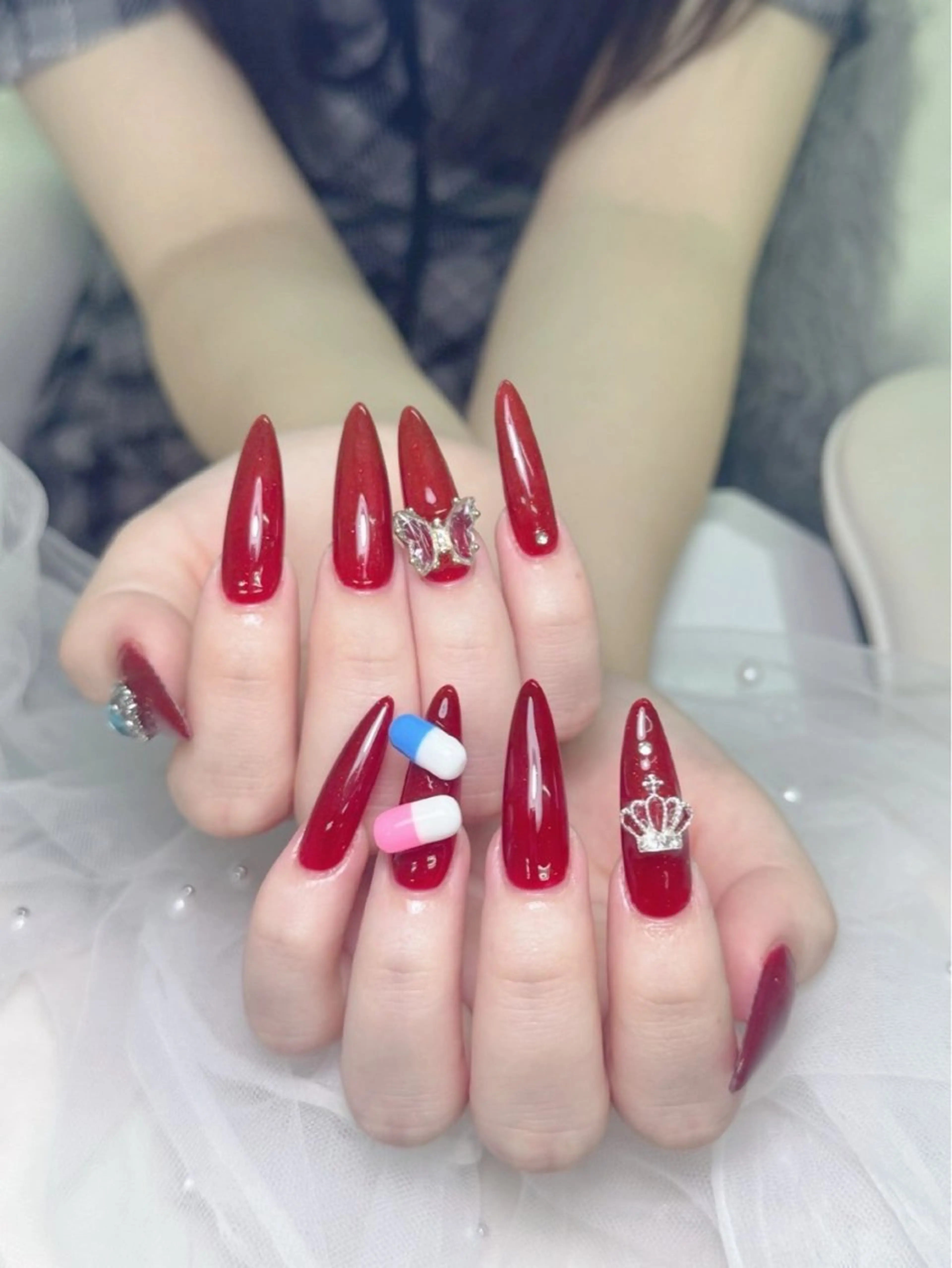ネイル ロングネイル ハンドネイル lucky nail 歌舞伎町のネイルデザイン